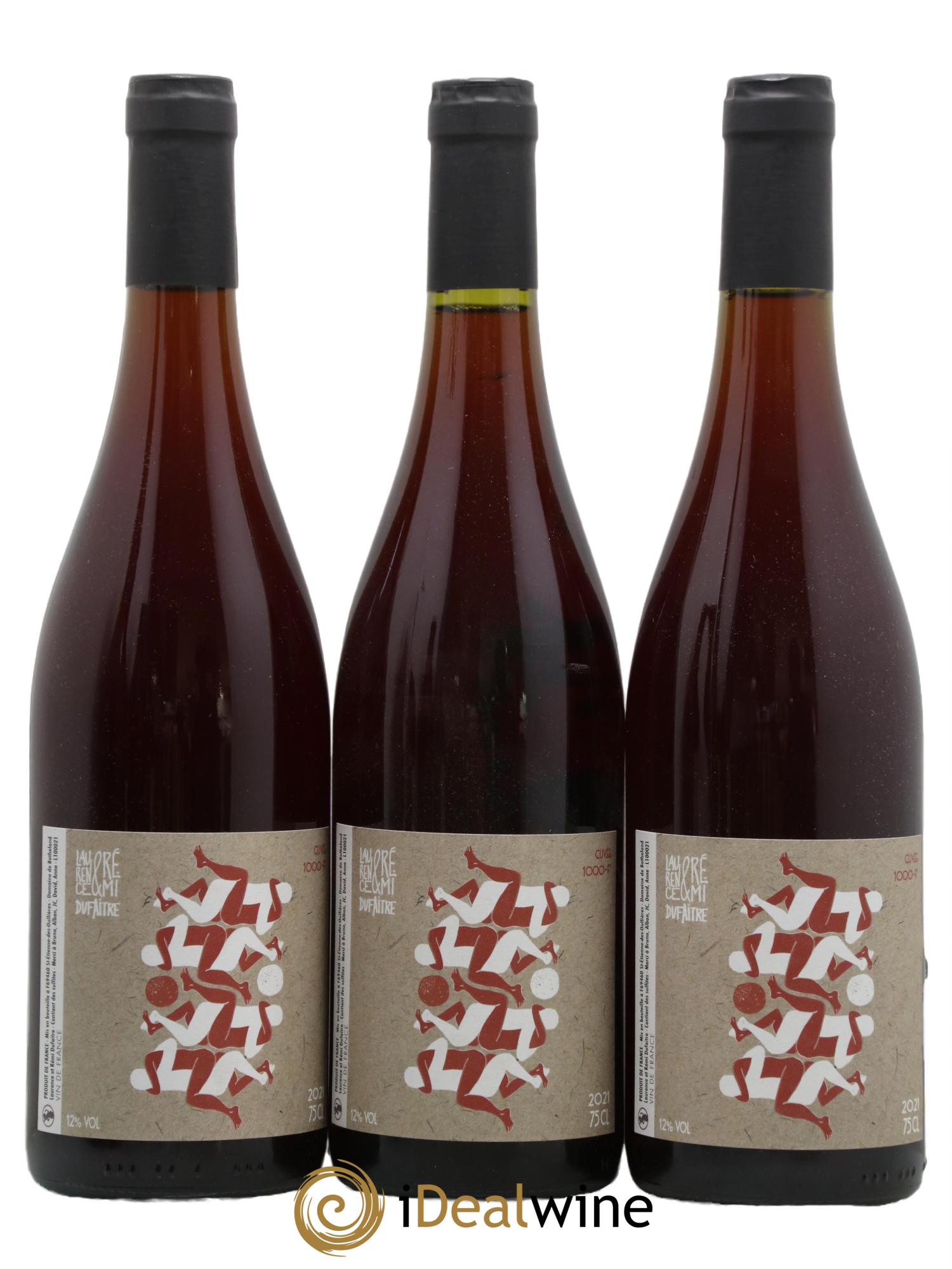 Vin de France 1000 F Domaine Remi Dufaitre 2021 - Lot de 3 bouteilles - 0