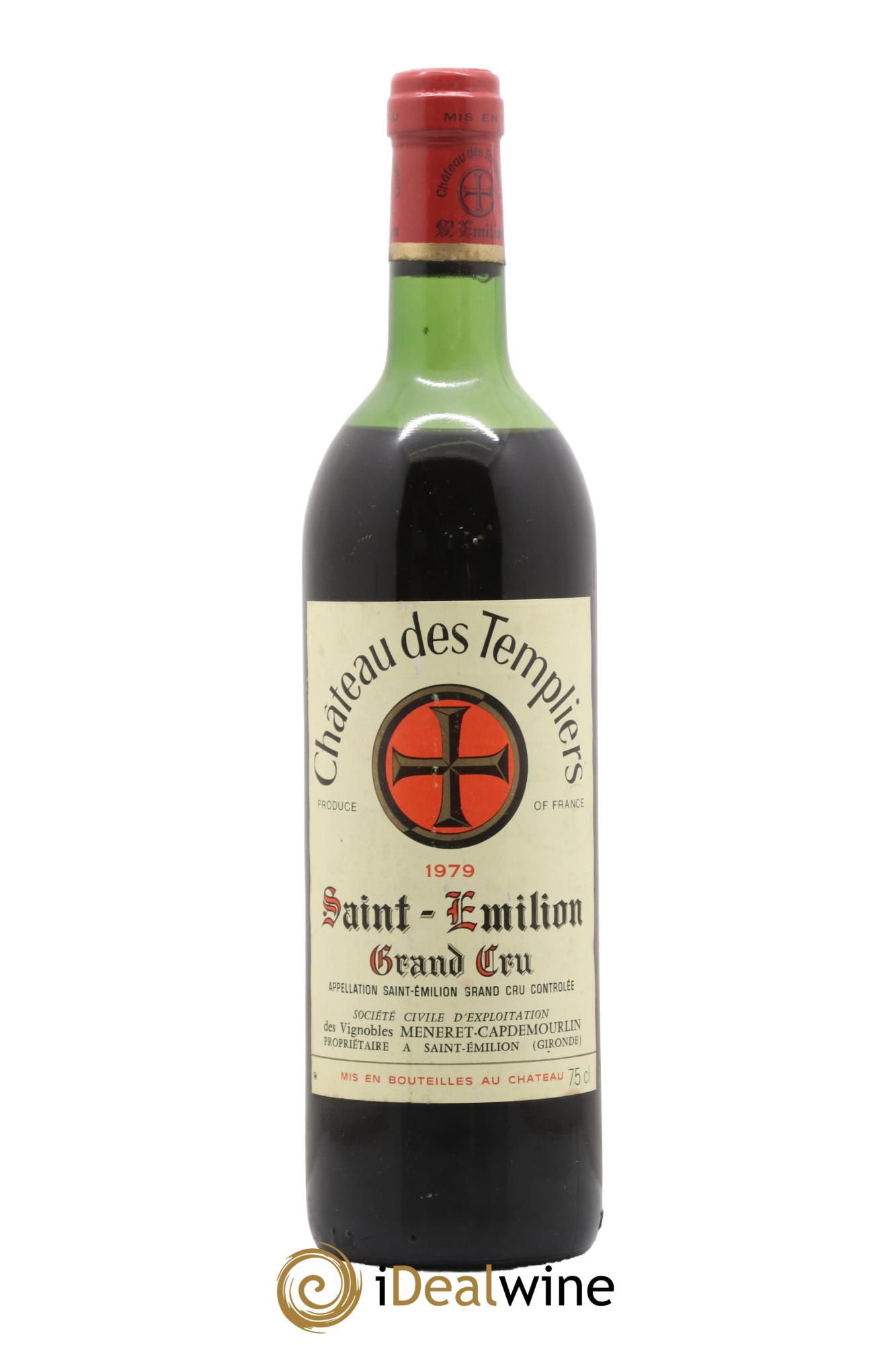 Saint-Émilion Grand Cru Château des Templiers 1979 - Lot de 1 bouteille - 0