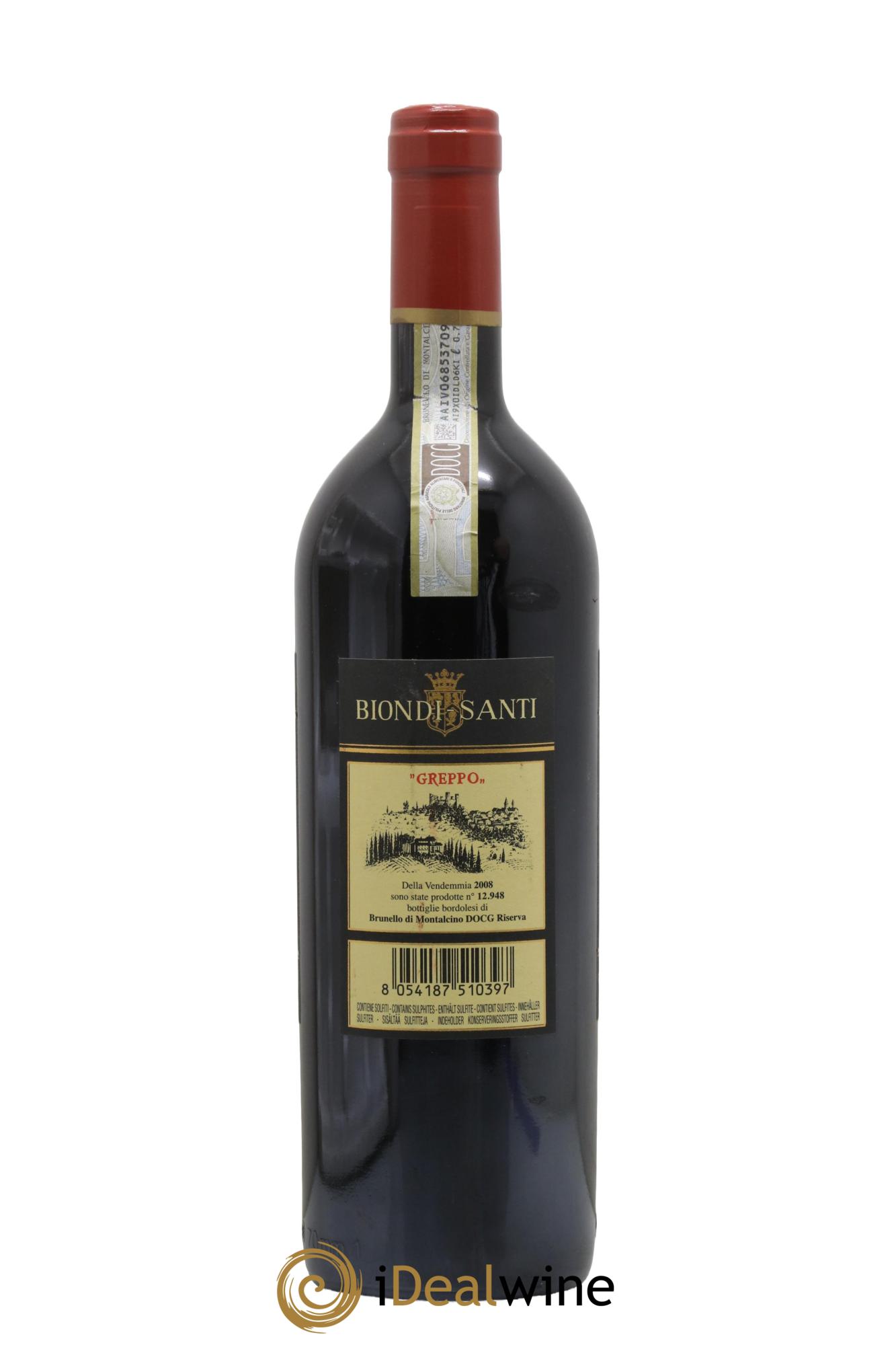 Brunello di Montalcino DOCG Riserva Biondi-Santi Tenuta Greppo 2008 - Posten von 1 Flasche - 1
