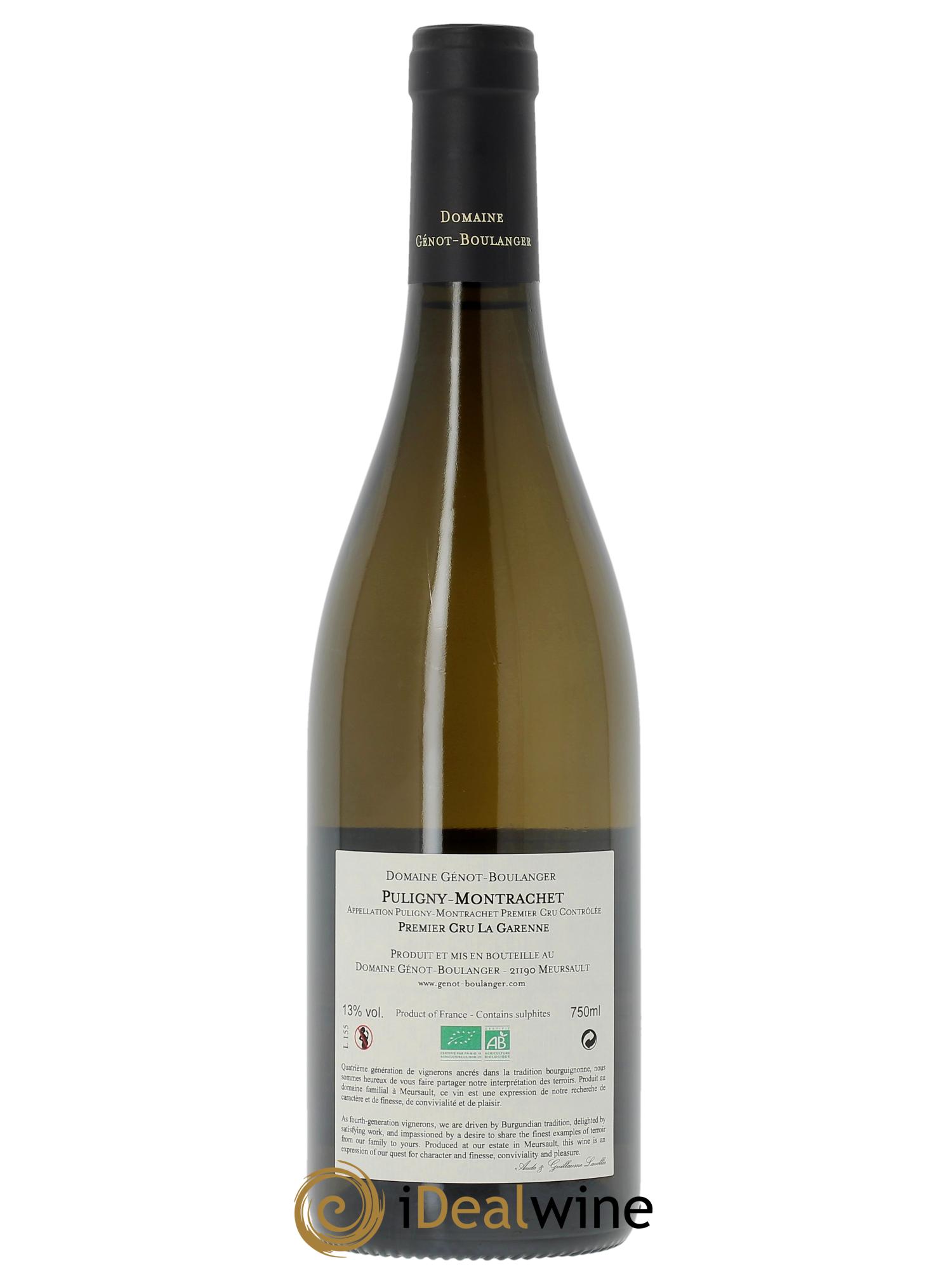 Puligny-Montrachet 1er Cru La Garenne Génot-Boulanger (Domaine)  2022 - Lotto di 1 bottiglia - 1