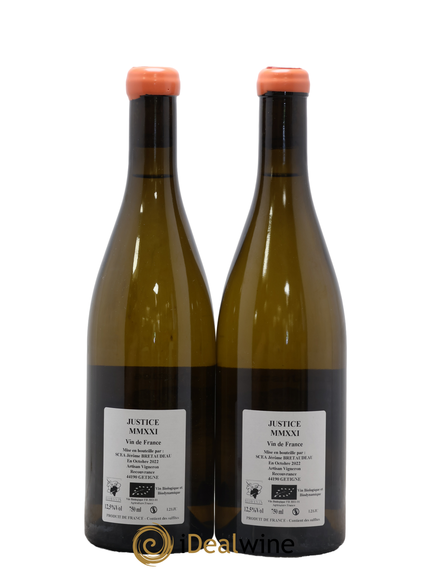 Vin de France La Justice Jérôme Bretaudeau - Domaine de Bellevue 2021 - Lotto di 2 bottiglie - 1