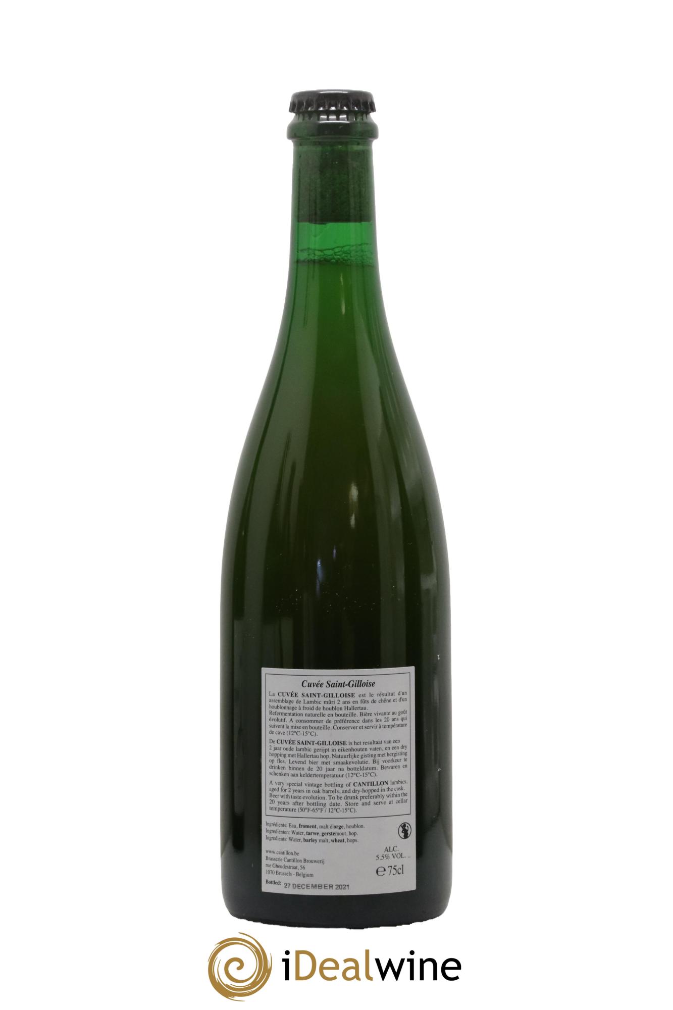 Bière Saint Gilloise Cantillon 2021 - Lot de 1 bouteille - 1