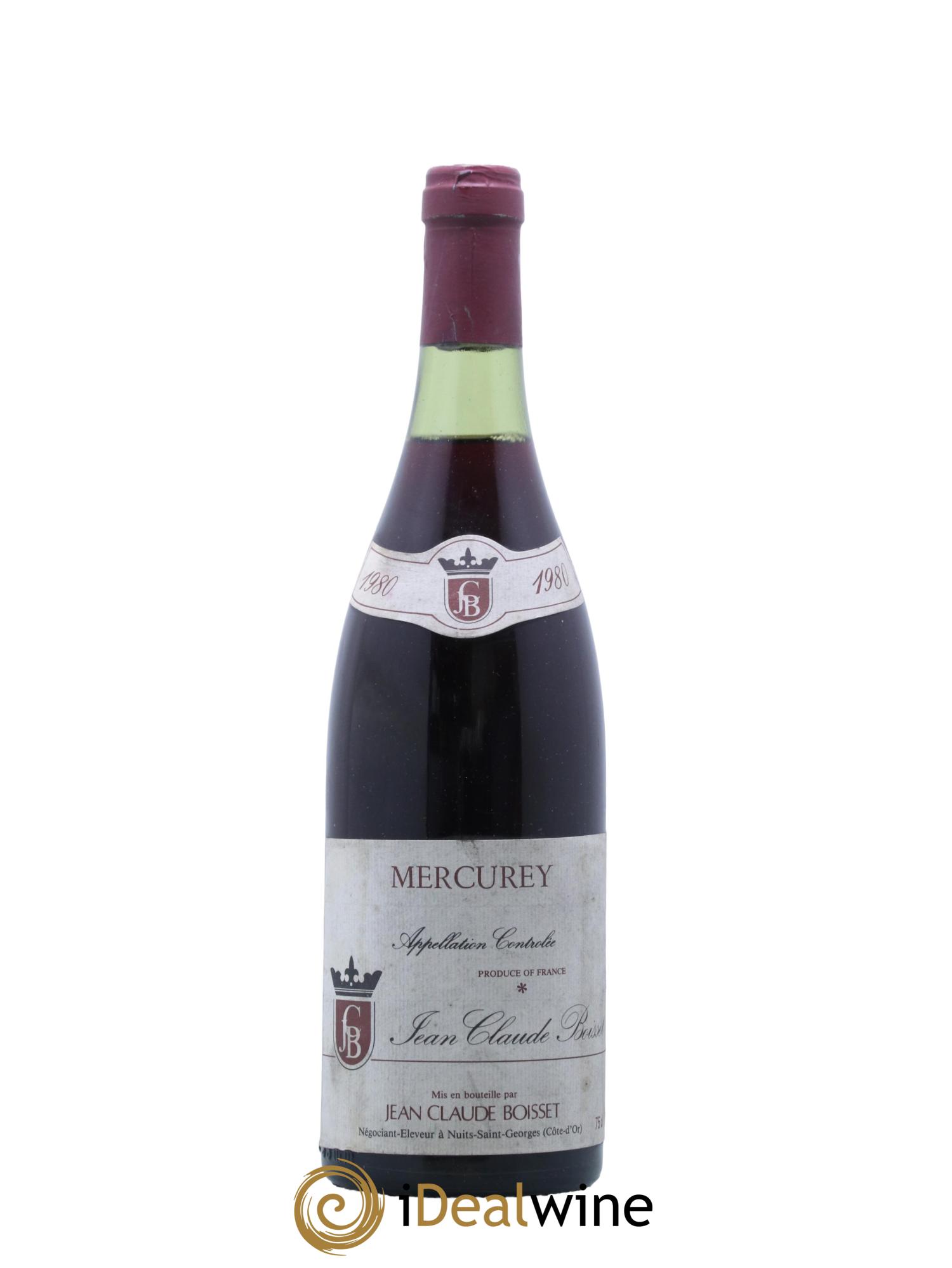 Mercurey Domaine Jean Claude De Boisset 1980 - Lot de 1 bouteille - 0