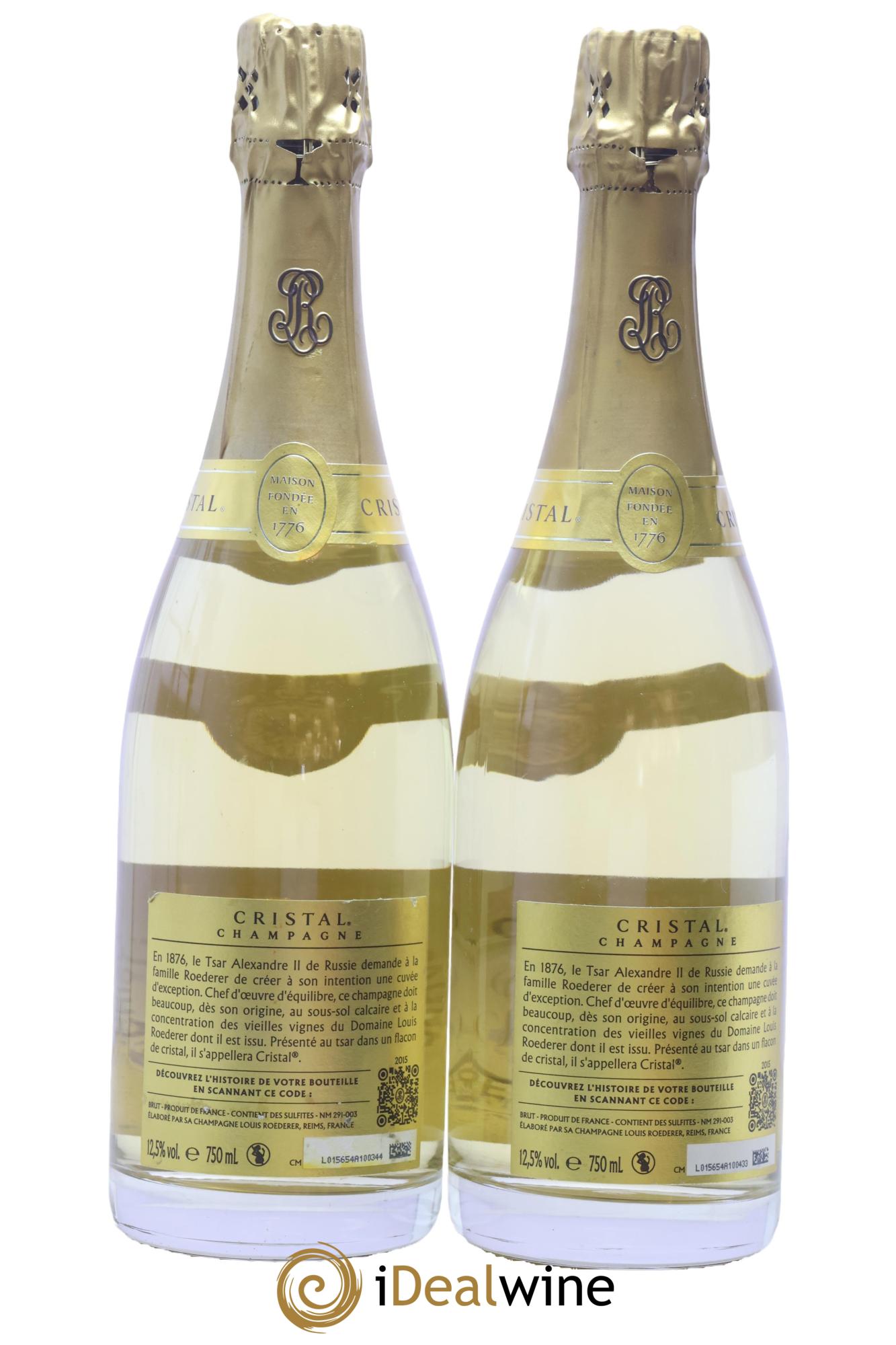 Cristal Louis Roederer 2015 - Lot de 2 bouteilles - 1