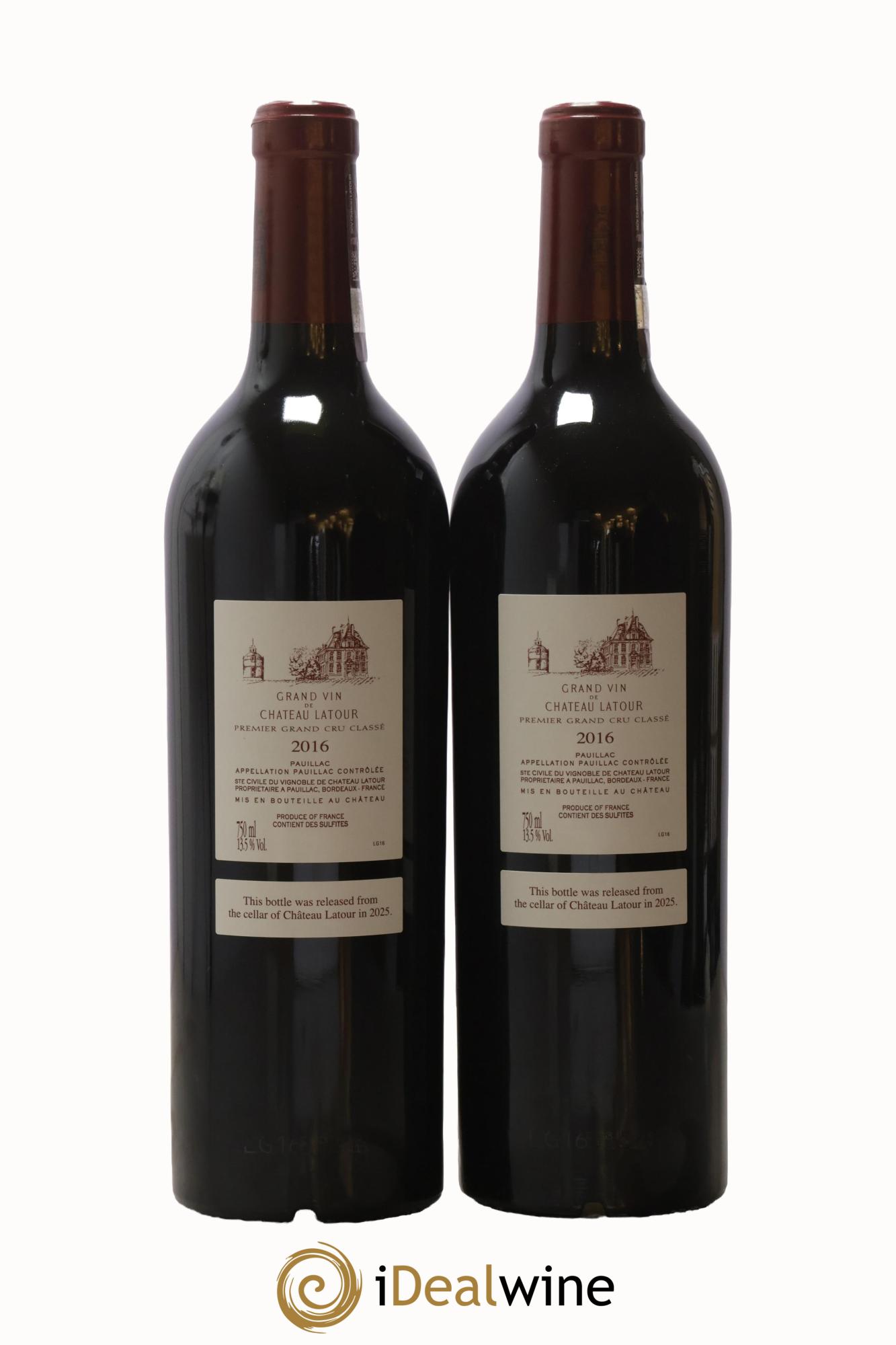 Château Latour 1er Grand Cru Classé 2016 - Lot de 2 bouteilles - 1