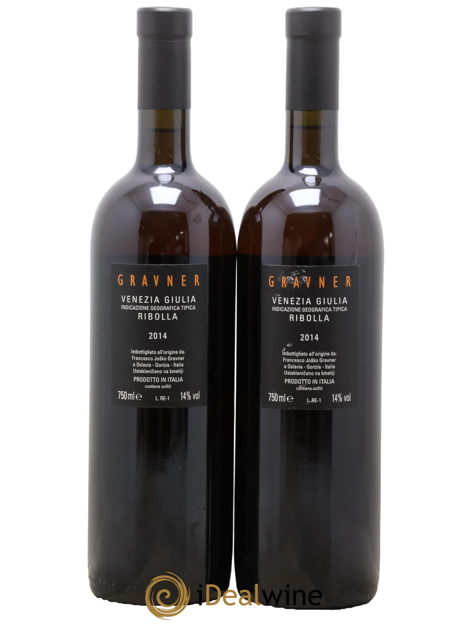 IGT Venezia Giulia Ribolla Gravner 2014 - Lot of 2 bottles - 1