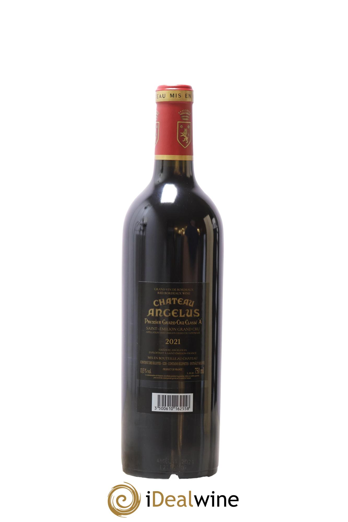 Château Angélus 1er Grand Cru Classé A 2021 - Lote de 1 botella - 2