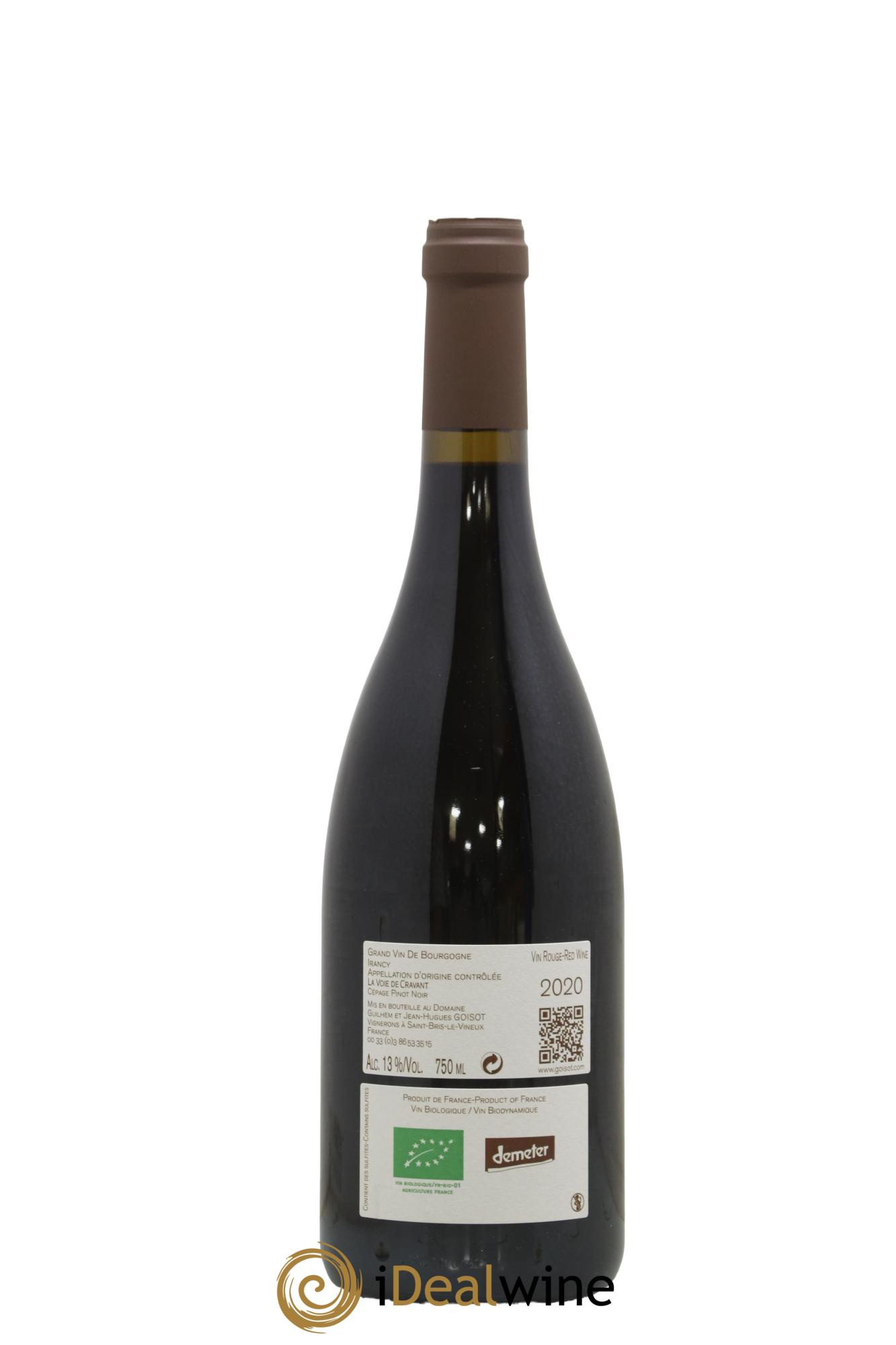 Irancy La Voie de Cravant Goisot 2020 - Lot of 1 bottle - 1