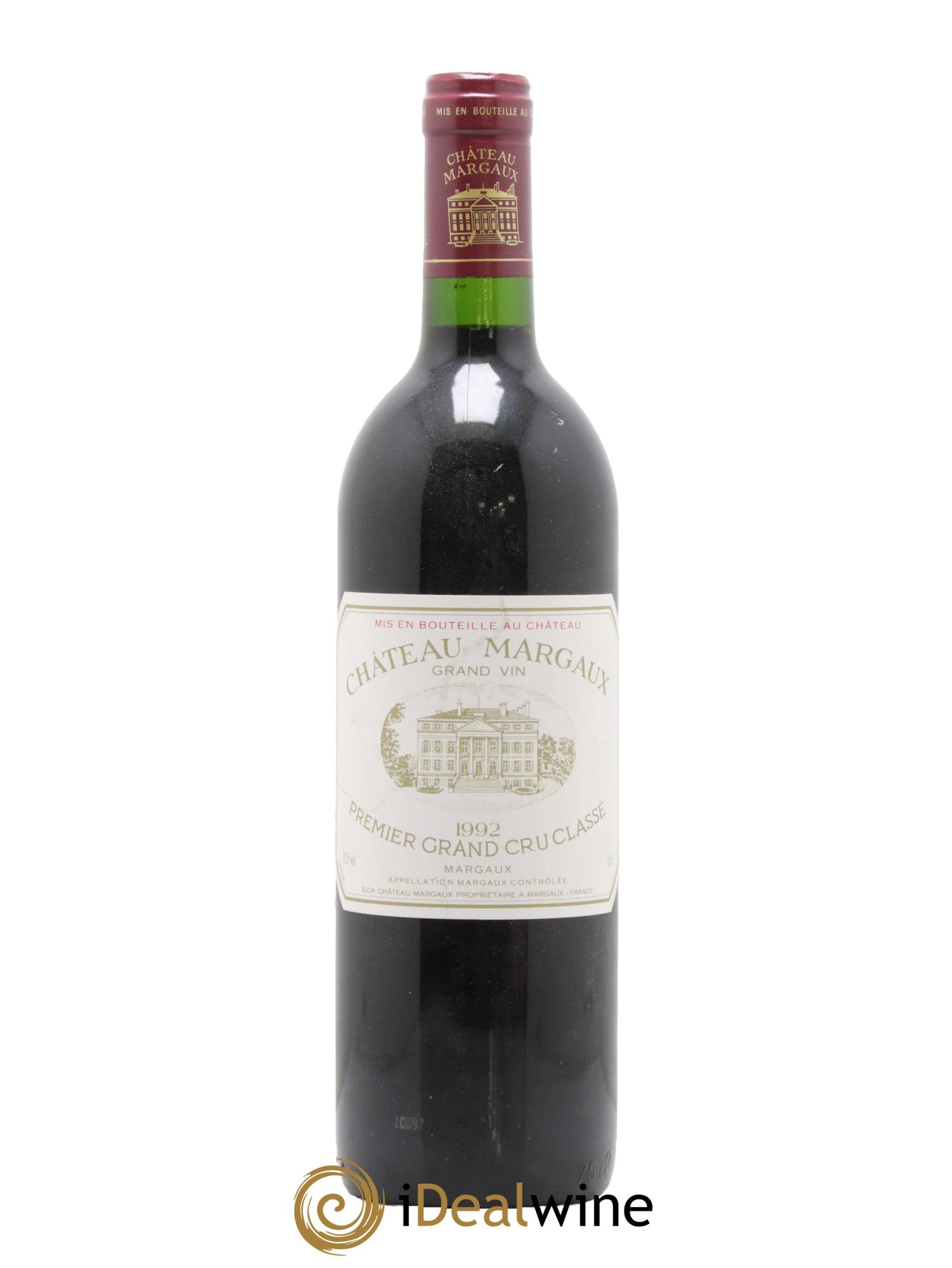 Château Margaux 1er Grand Cru Classé 1992 - Lot de 1 bouteille - 0