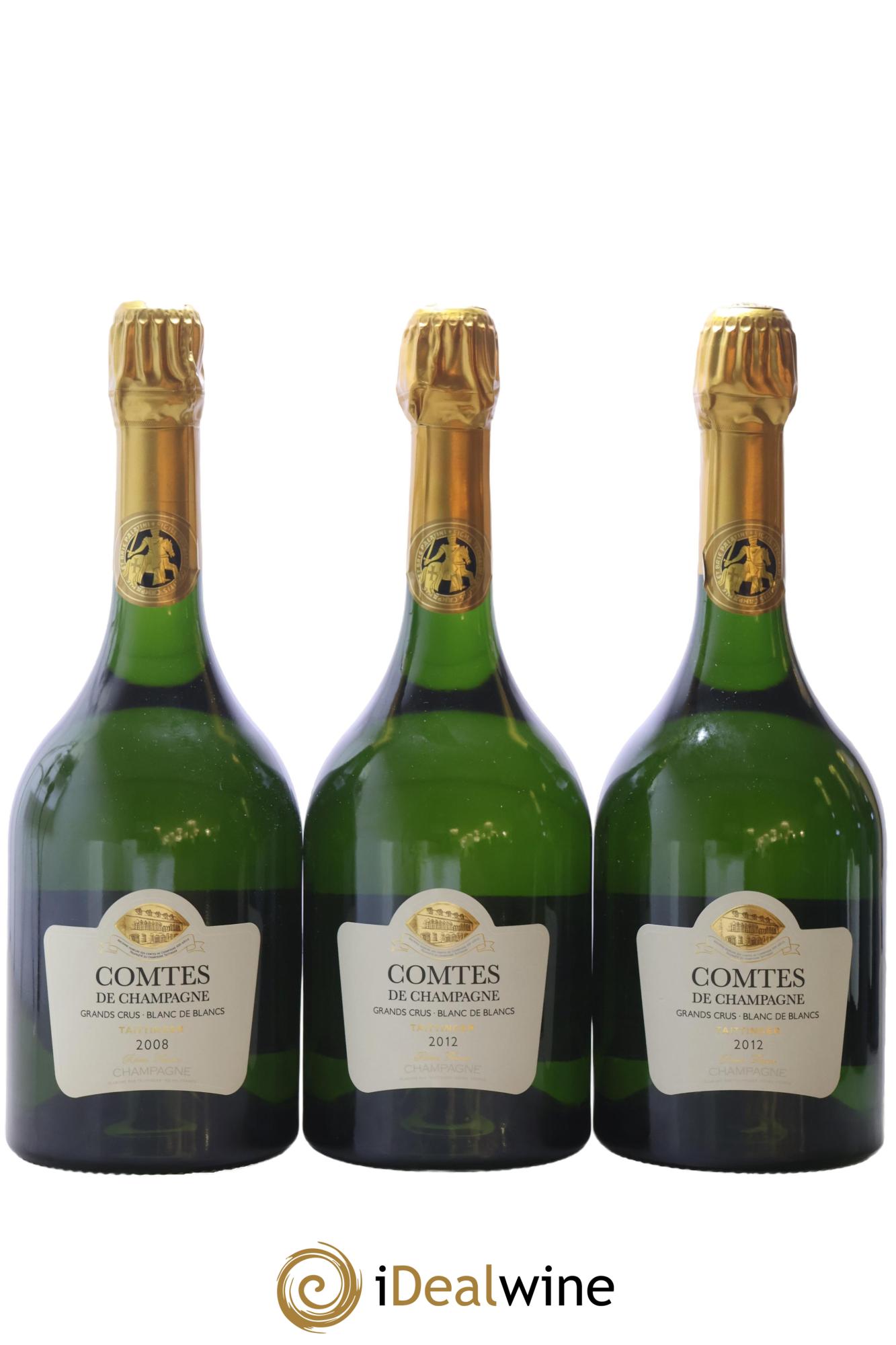 Coffret Assortiment Comtes de Champagne (4*2008 -2*2012) Taittinger - Lotto di 6 bottiglie - 1
