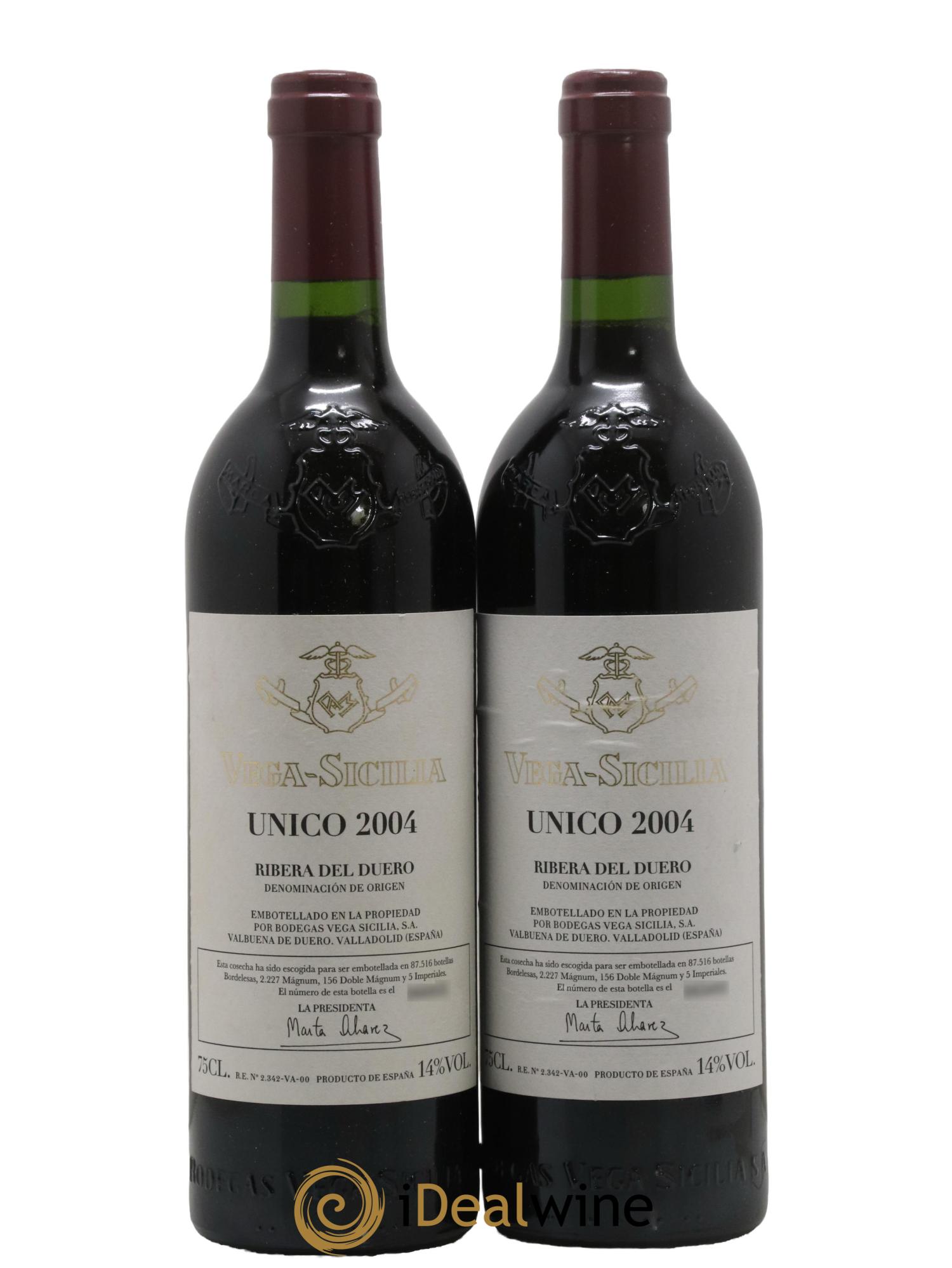 Ribera Del Duero DO Vega Sicilia Unico Famille Alvarez 2004 - Lotto di 2 bottiglie - 0