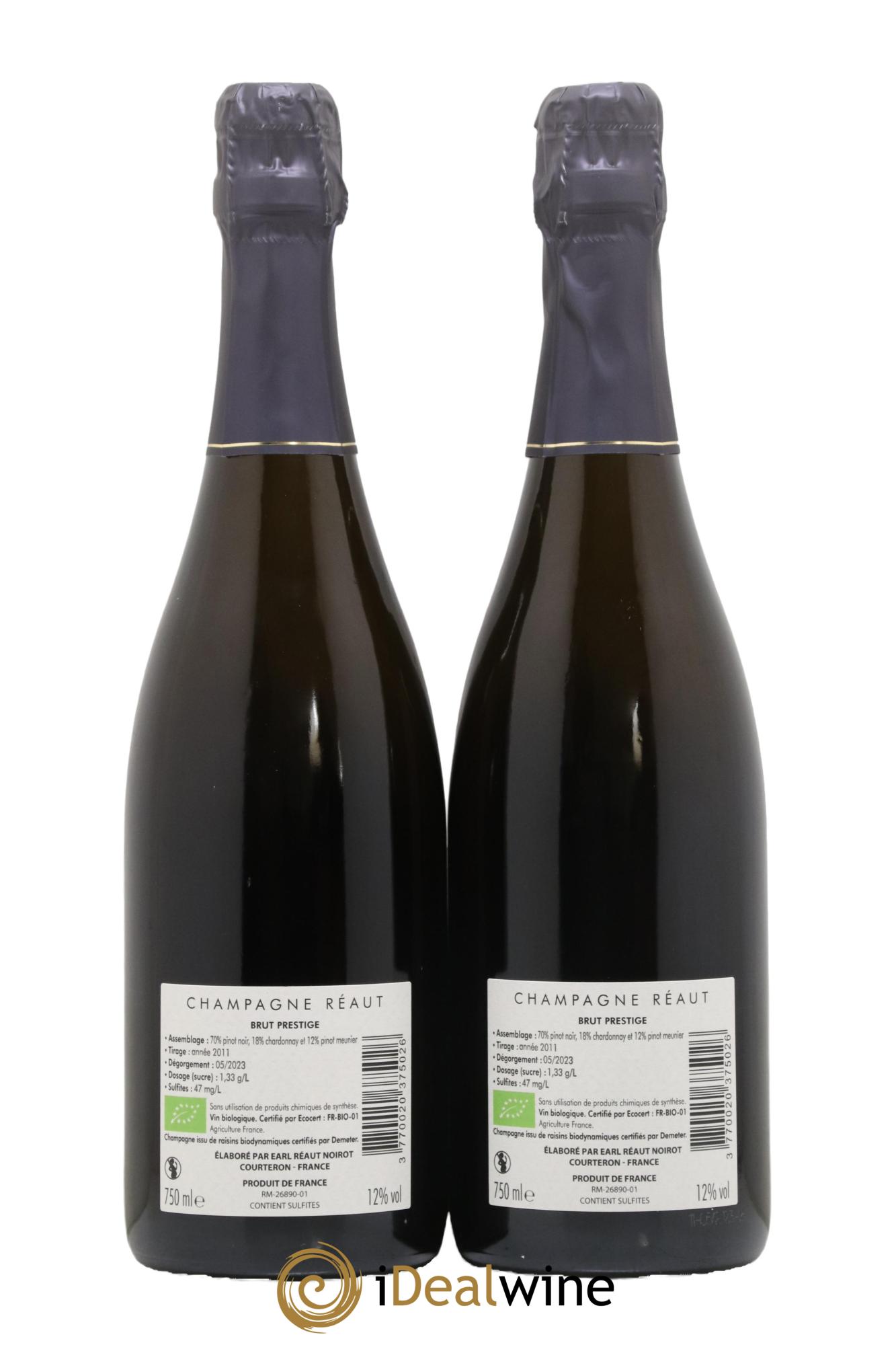 Champagne Brut Prestige Alain Reaut - Lot de 2 bouteilles - 1