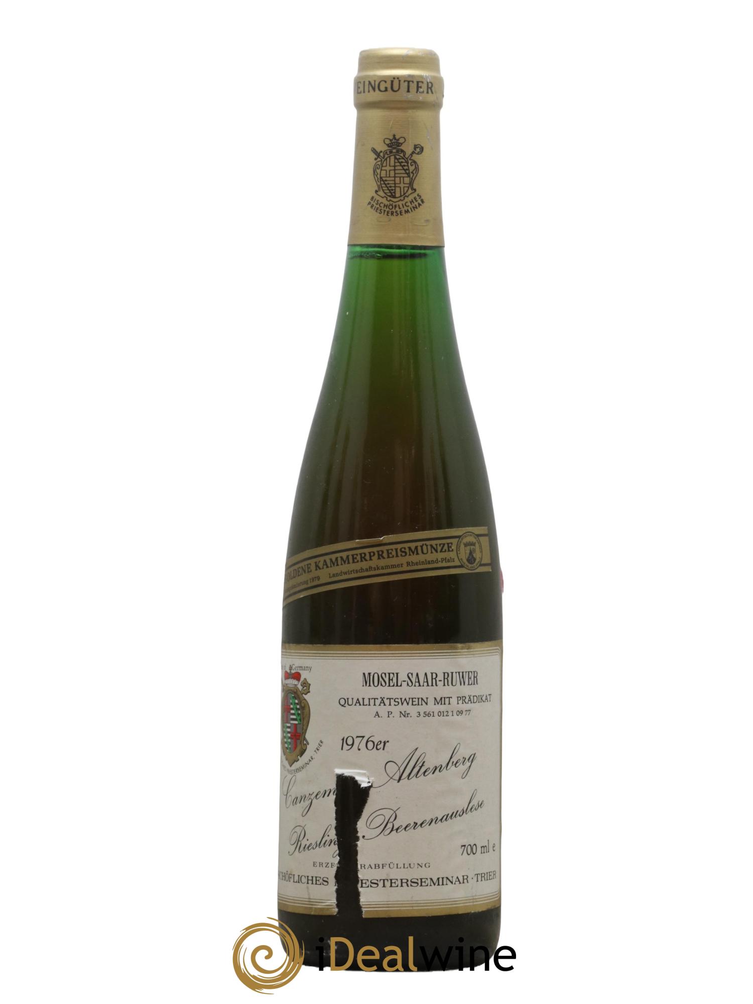 Allemagne Mosel-Saar Beerenauslese Bischofliches Priesterseminar Canzemer Altenberg 1976 - Lot de 1 bouteille - 0