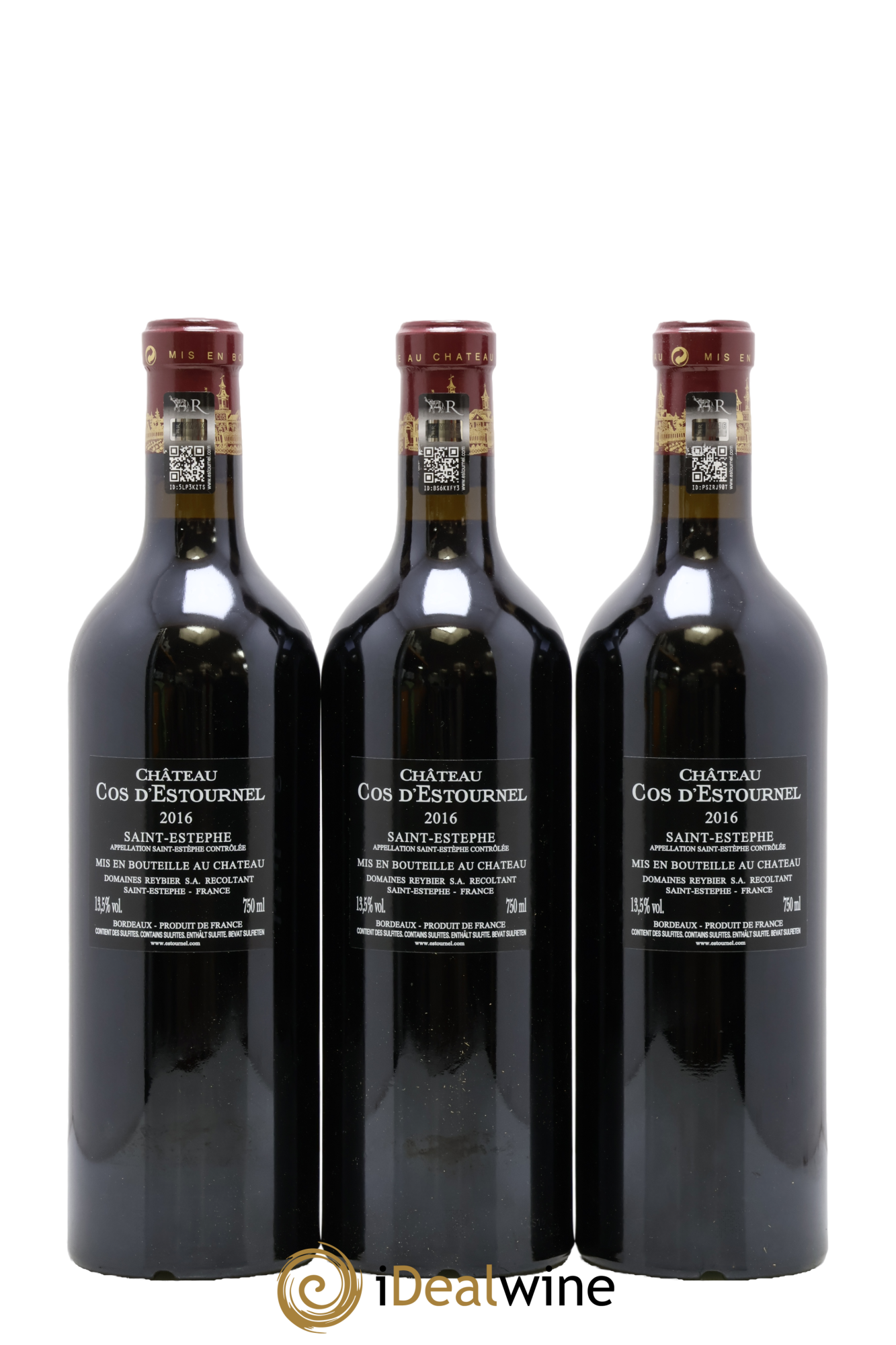 Cos d'Estournel 2ème Grand Cru Classé 2016 - Lotto di 3 bottiglie - 1