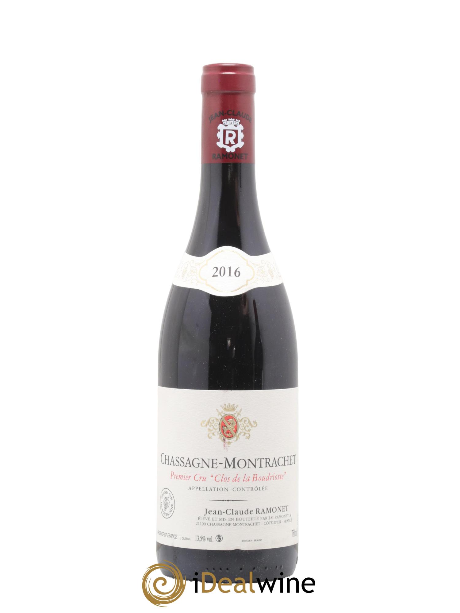 Chassagne-Montrachet 1er Cru Clos de la Boudriotte Ramonet (Domaine) 2016 - Lot de 1 bouteille - 0