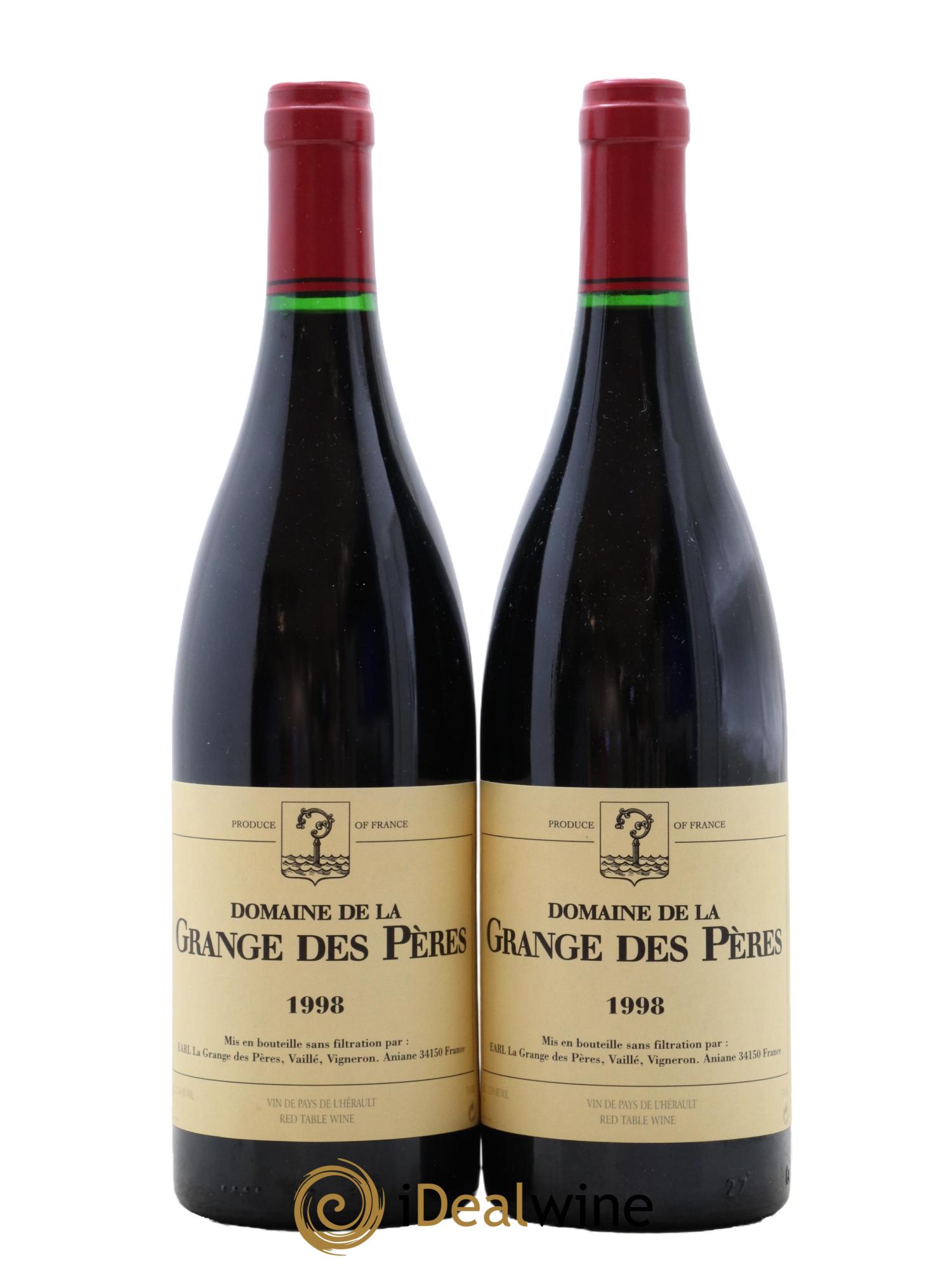 Pays d'Hérault Grange des Pères Laurent Vaillé 1998 - Lot de 2 bouteilles - 0
