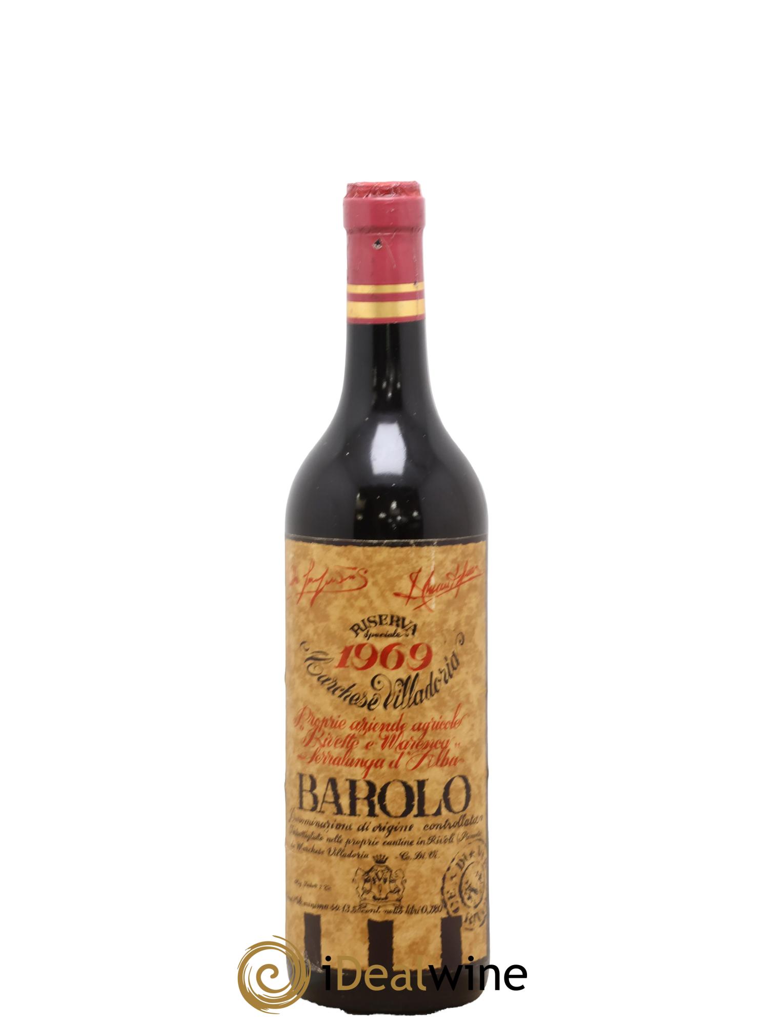Barolo Riserva Marchese Villadoria 1969 - Lot de 1 bouteille - 0