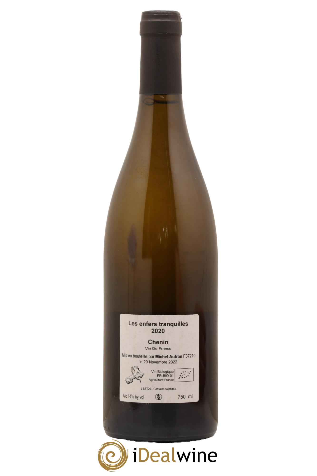 Vin de France Les Enfers Tranquilles Michel Autran 2020 - Lot de 1 bouteille - 1