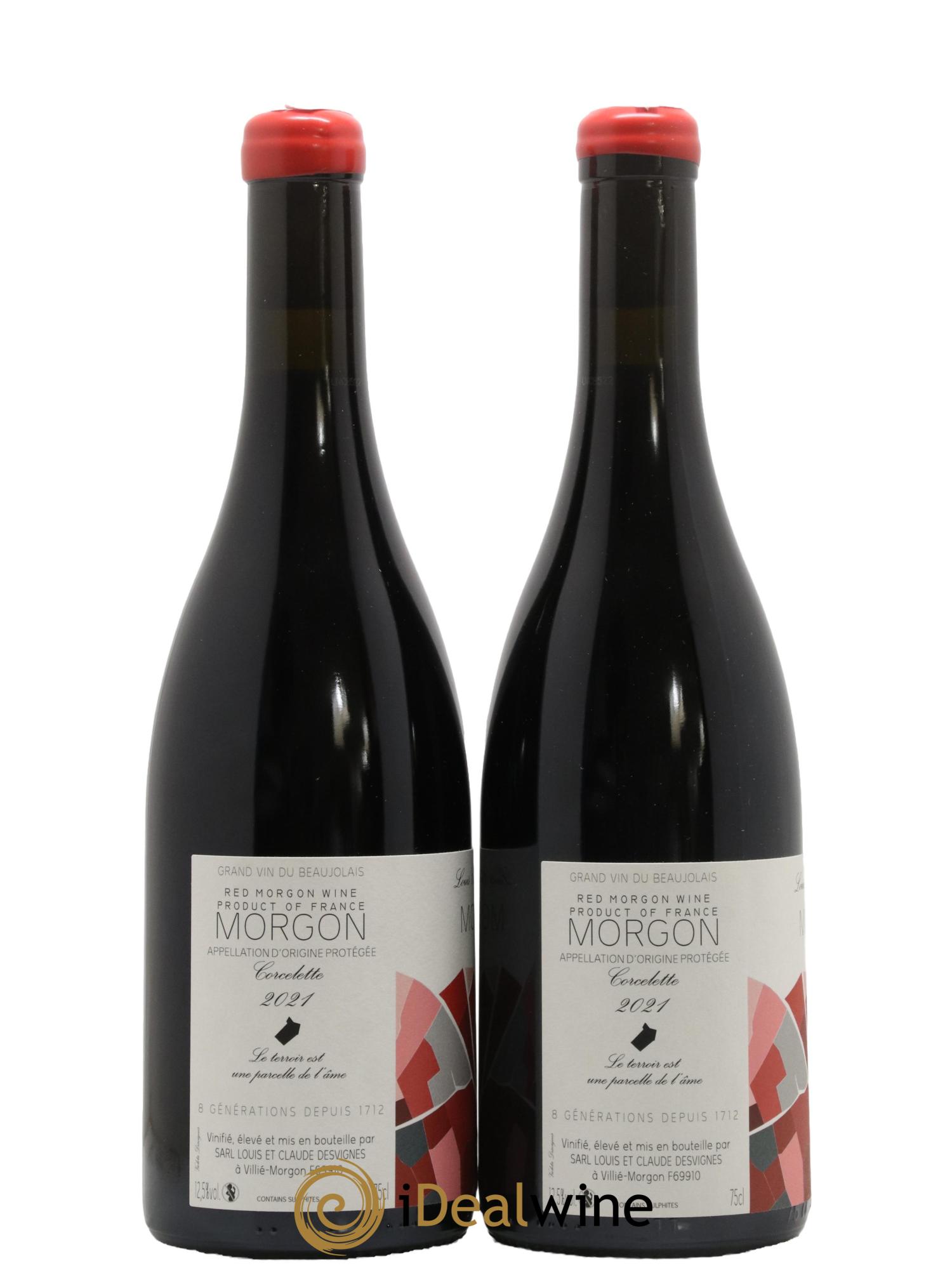 Morgon Corcelette Louis-Claude Desvignes 2021 - Lot de 2 bouteilles - 1