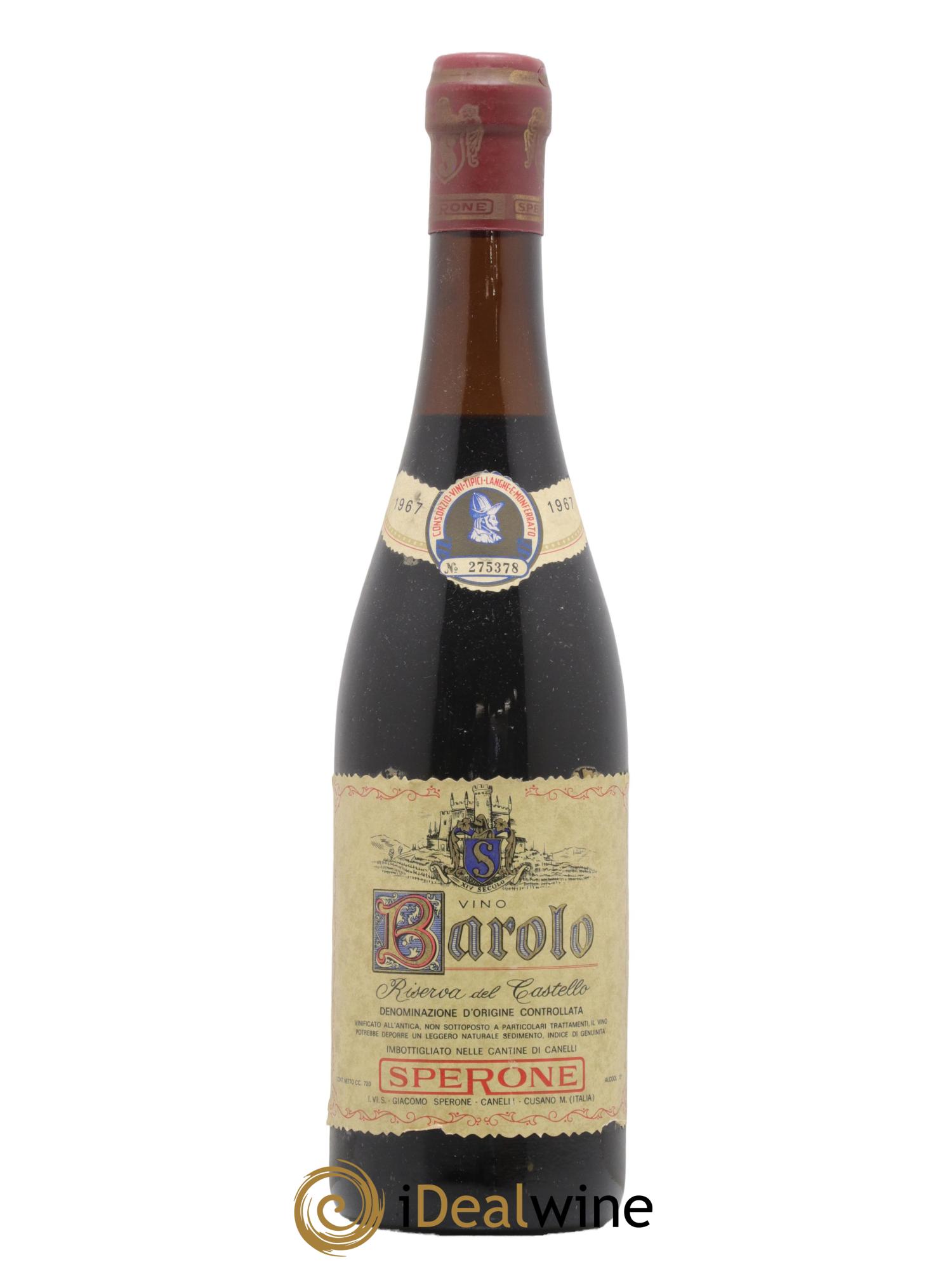 Barolo Riserva del Castello Sperone 1967 - Lot of 1 bottle - 0