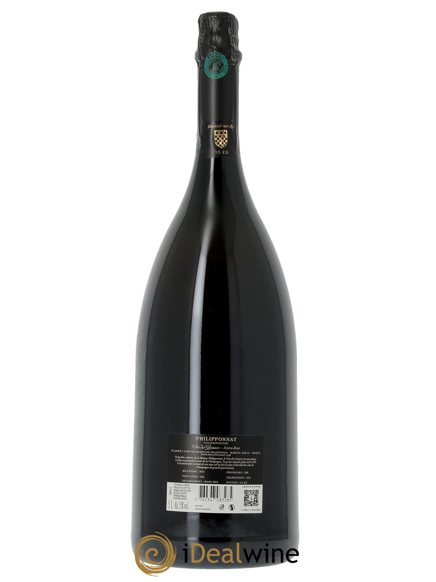 Clos des Goisses Philipponnat 2015 - Lot de 1 double magnum - 2