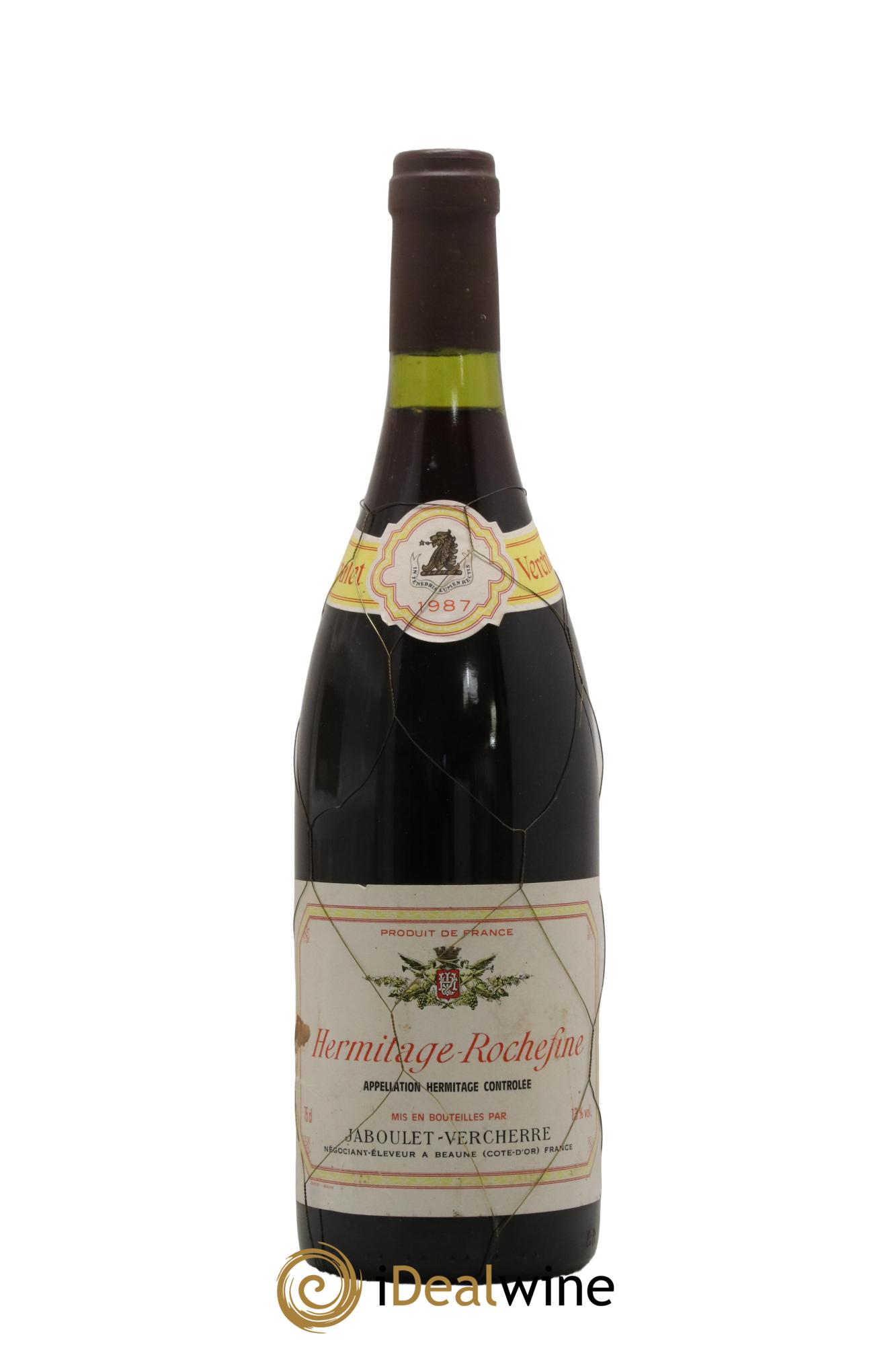 Hermitage Rochefine Jaboulet Vercherre 1987 - Lot of 1 bottle - 0