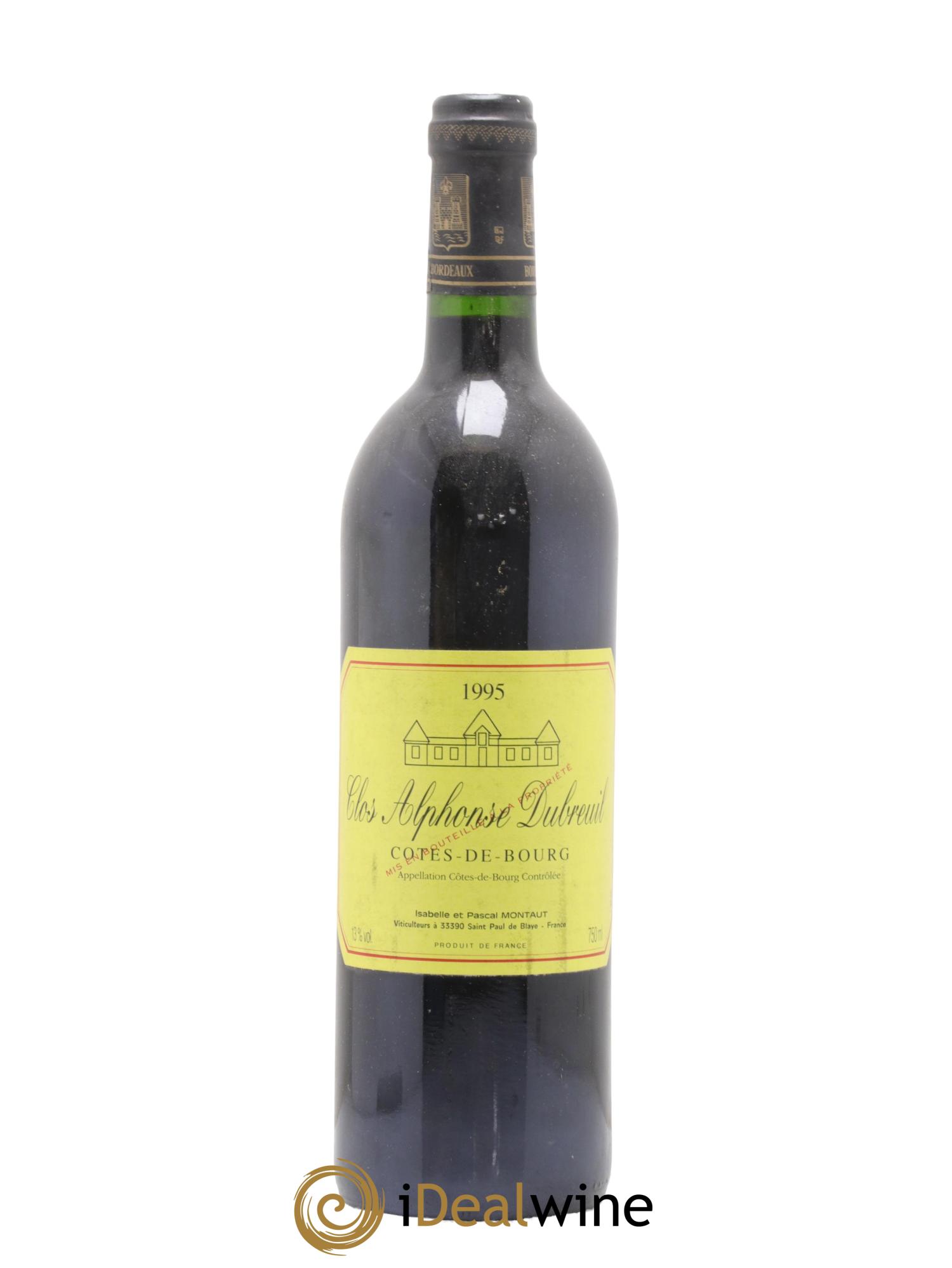 Côtes de Bourg Clos Alphonse Dubreuil 1995 - Lot de 1 bouteille - 0
