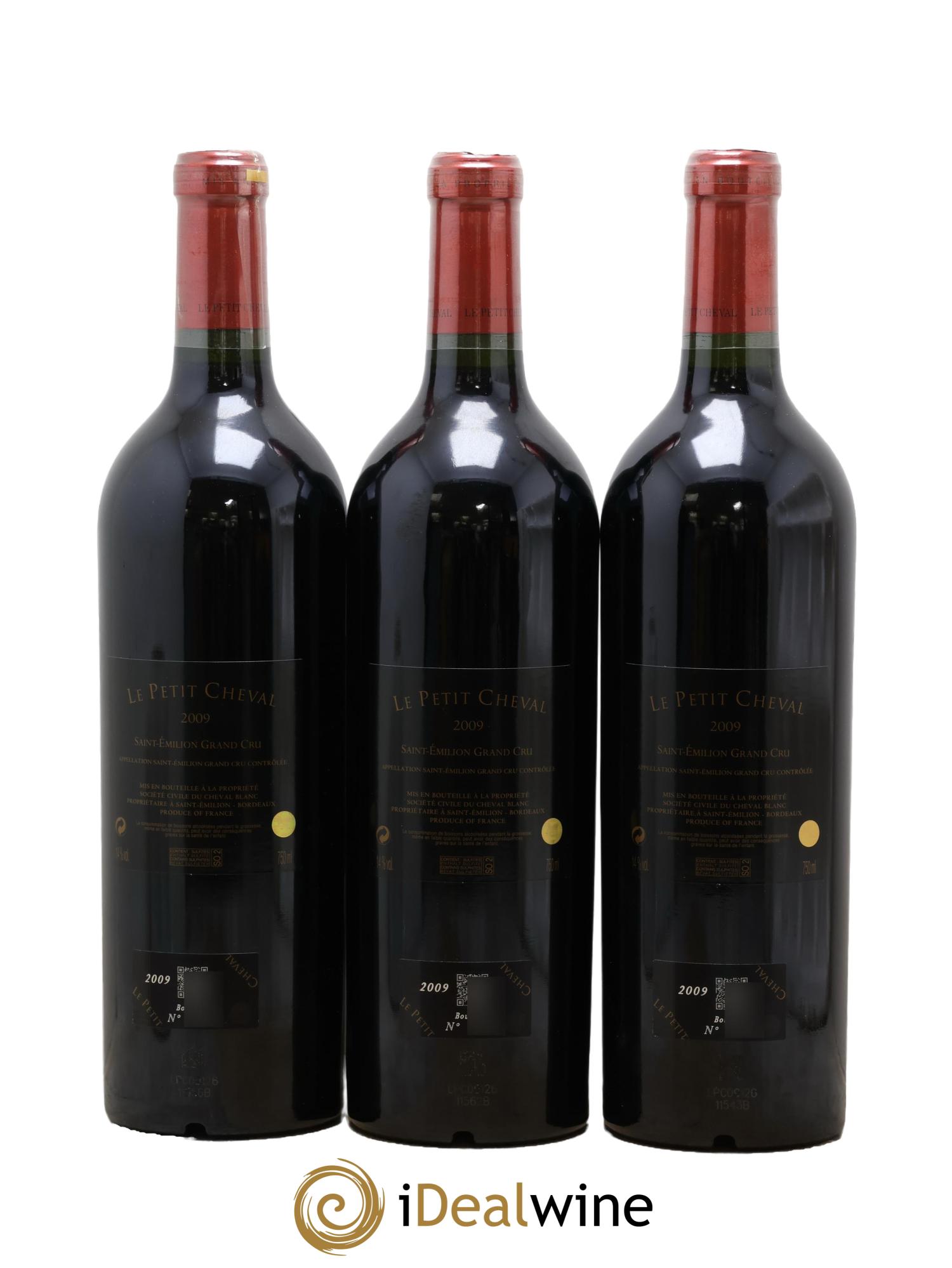 Le Petit Cheval Second Vin 2009 - Lotto di 3 bottiglie - 1