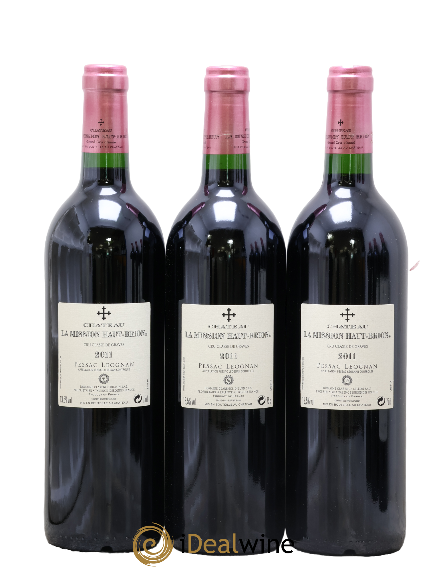 Château la Mission Haut-Brion Cru Classé de Graves 2011 - Lot de 3 bouteilles - 1