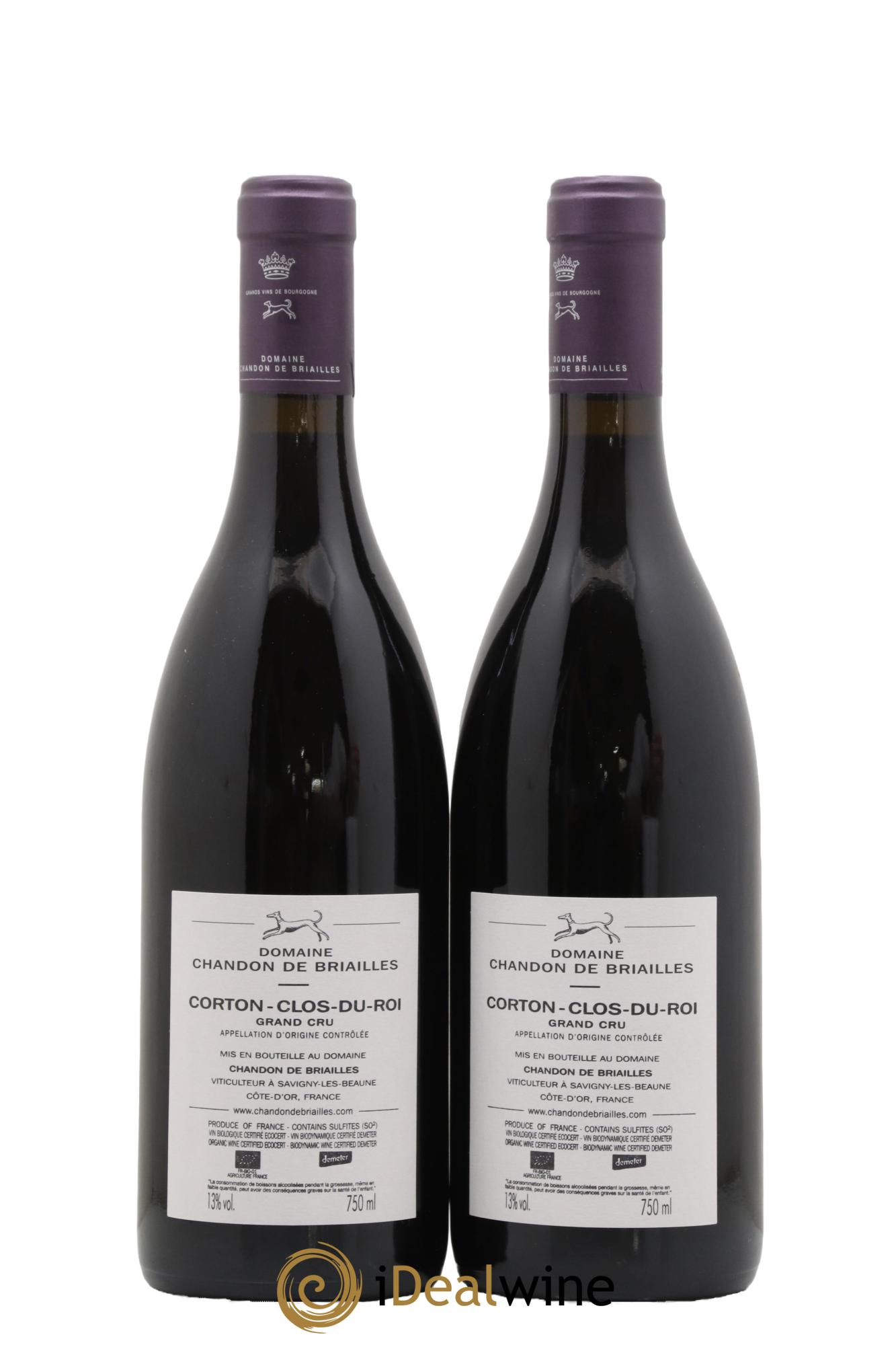 Corton Grand Cru Clos du Roi Chandon de Briailles 2019 - Lot of 2 bottles - 1