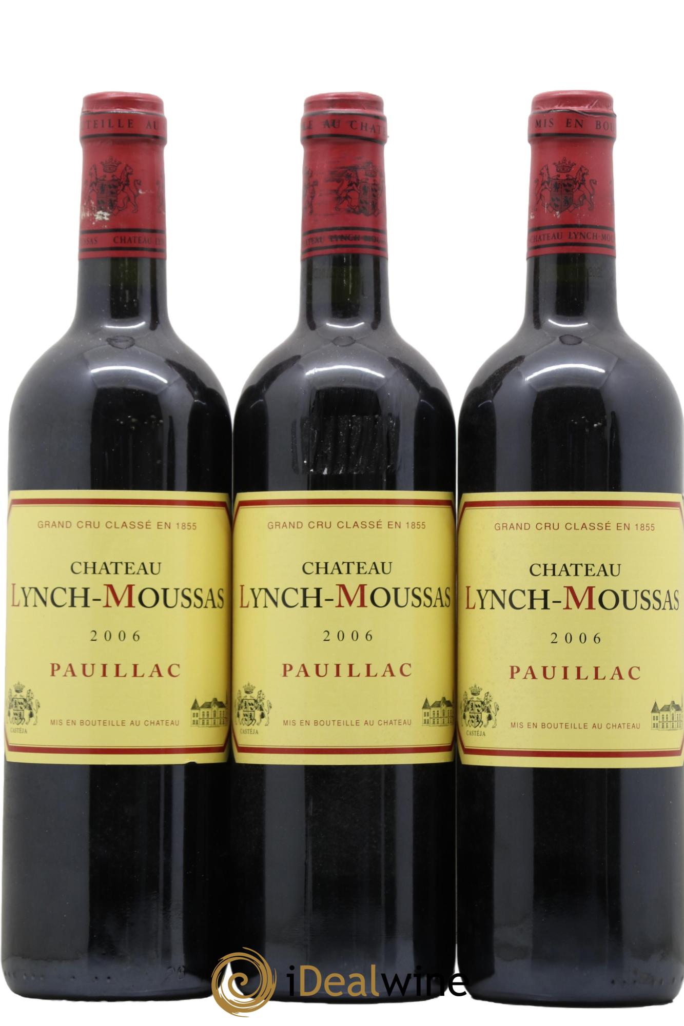 Château Lynch Moussas 5ème Grand Cru Classé 2006 - Lot de 3 bouteilles - 0