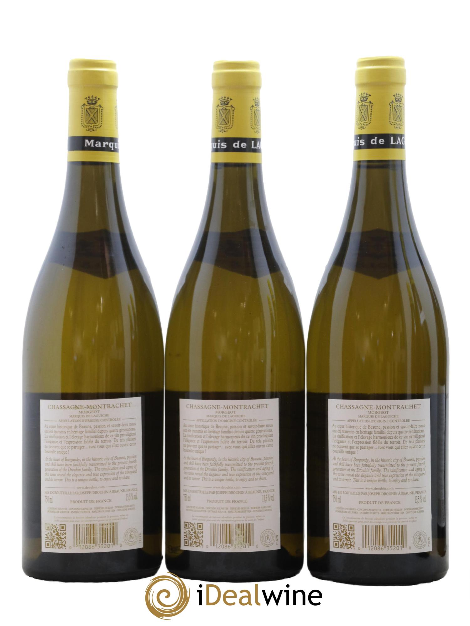 Chassagne-Montrachet 1er Cru Morgeot - Marquis de Laguiche Joseph Drouhin 2018 - Posten von 6 Flaschen - 4