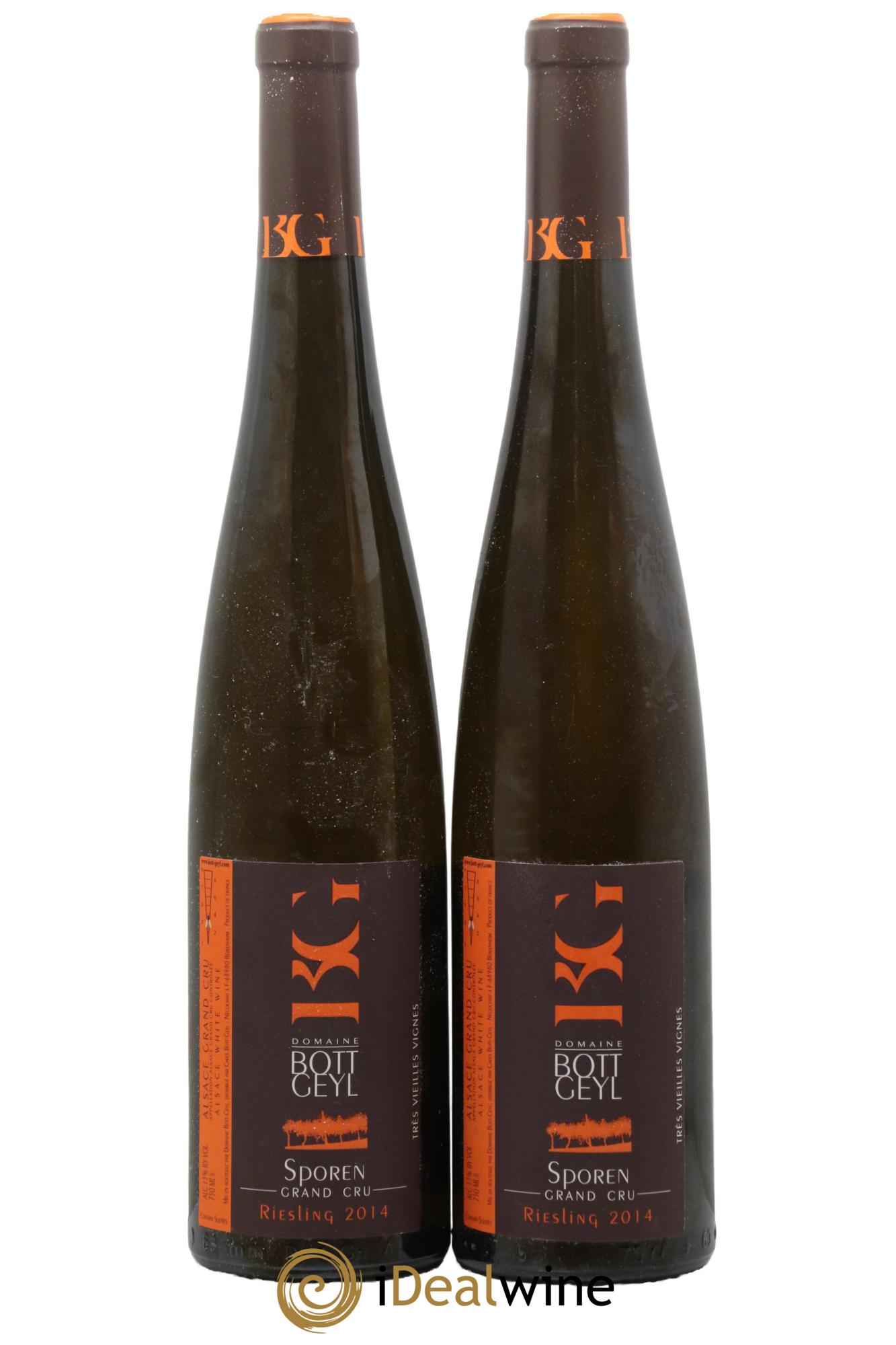 Alsace Riesling Très Vieilles Vignes Grand Cru Sporen Bott-Geyl (Domaine) 2014 - Lot de 2 bouteilles - 0
