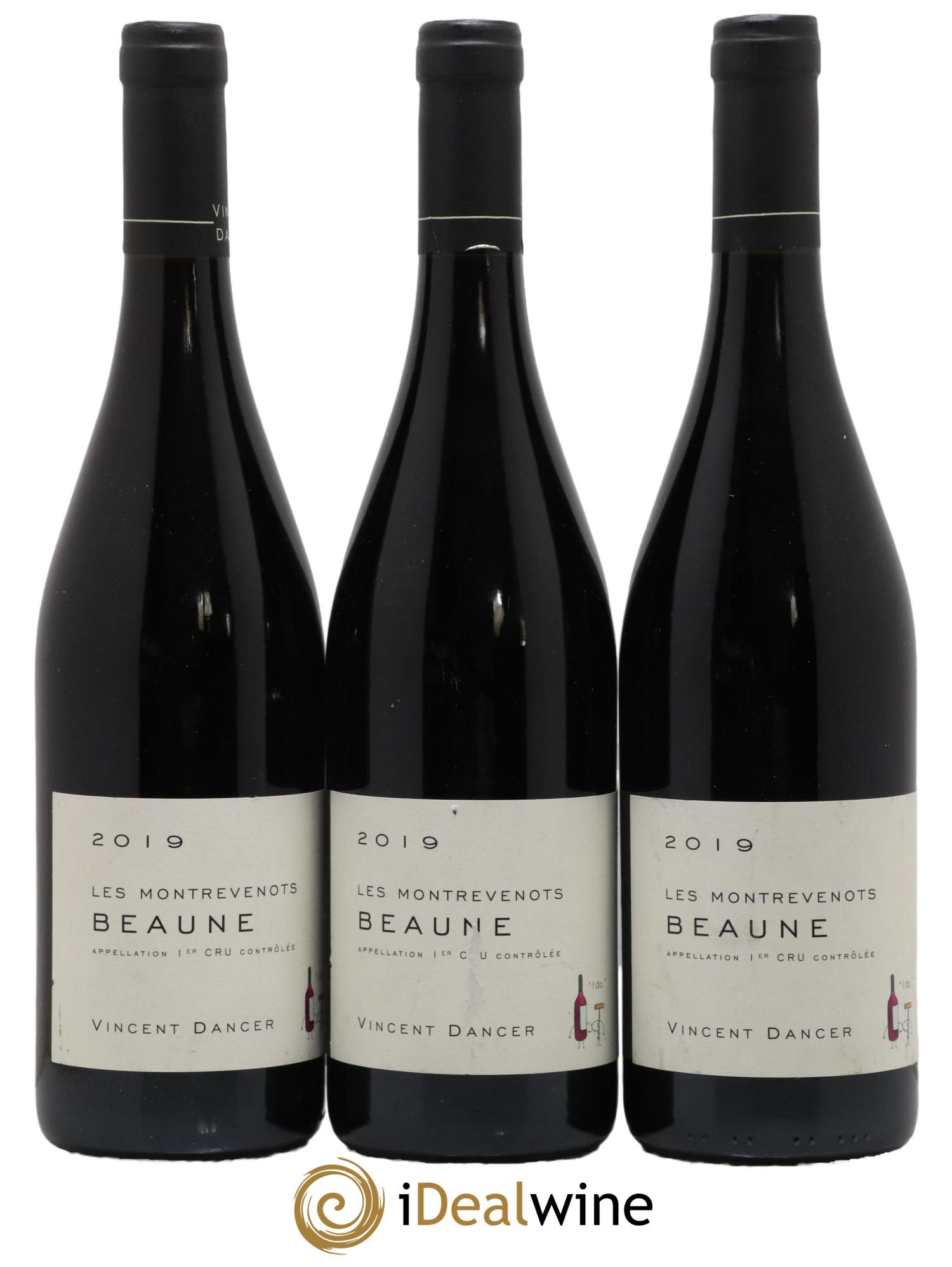 Beaune 1er Cru Les Montrevenots Vincent Dancer 2019 - Lot of 3 bottles - 0