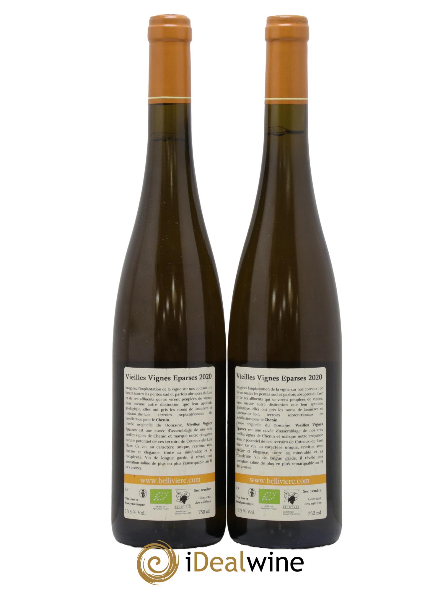 Coteaux du Loir Vieilles Vignes Eparses Domaine de Bellivière 2020 - Lot de 2 bouteilles - 1