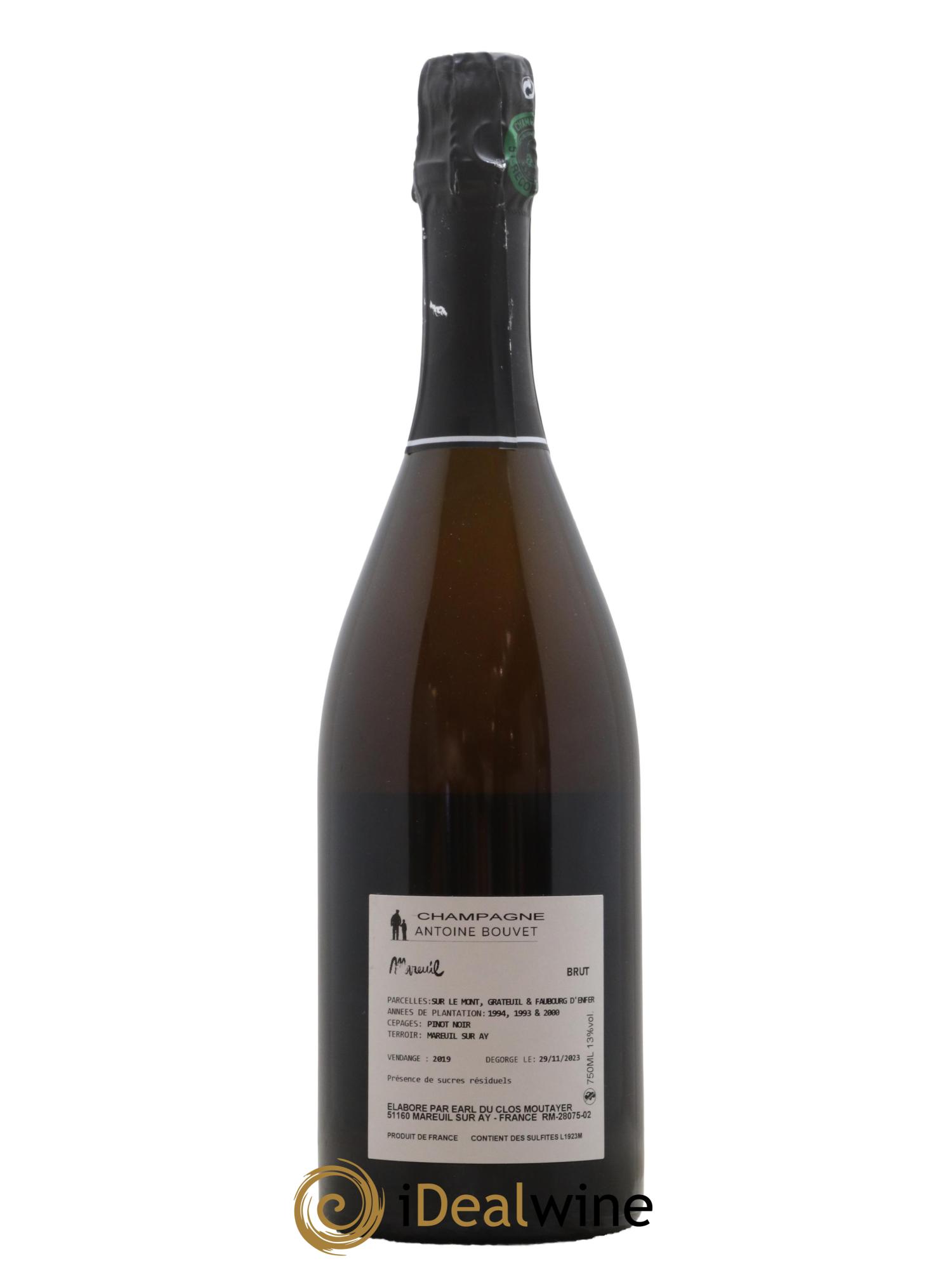 Brut Antoine Bouvet Mareuil sur Ay 2019 - Lot of 1 bottle - 1