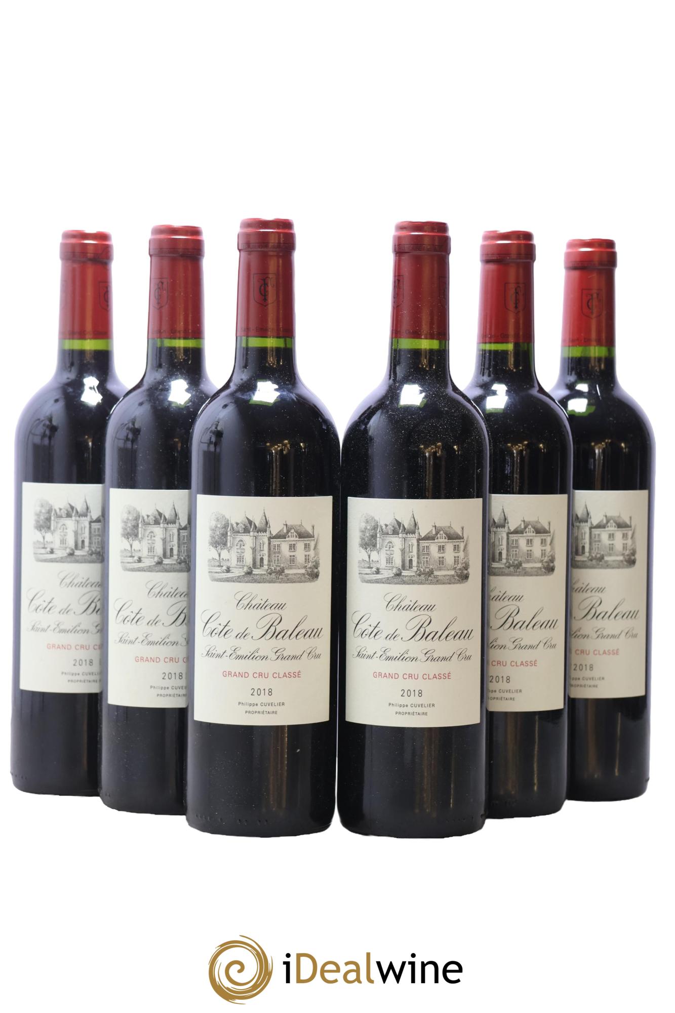 Château Côte de Baleau Grand Cru Classé 2018 - Lotto di 6 bottiglie - 0
