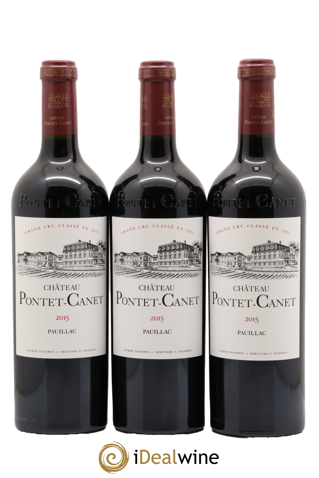 Château Pontet Canet 5ème Grand Cru Classé 2015 - Lot de 12 bouteilles - 1