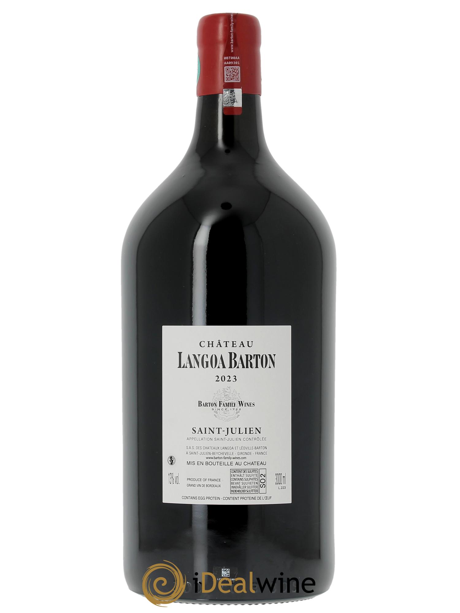 Château Langoa Barton 3ème Grand Cru Classé  2023 - Lot of 1 double magnum - 2
