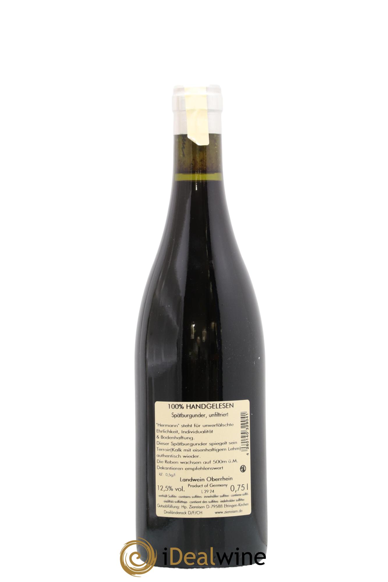 Allemagne Landwein Oberrhein Spätburgunder Jaspis Hermann Ziereisen 2022 - Lotto di 1 bottiglia - 1