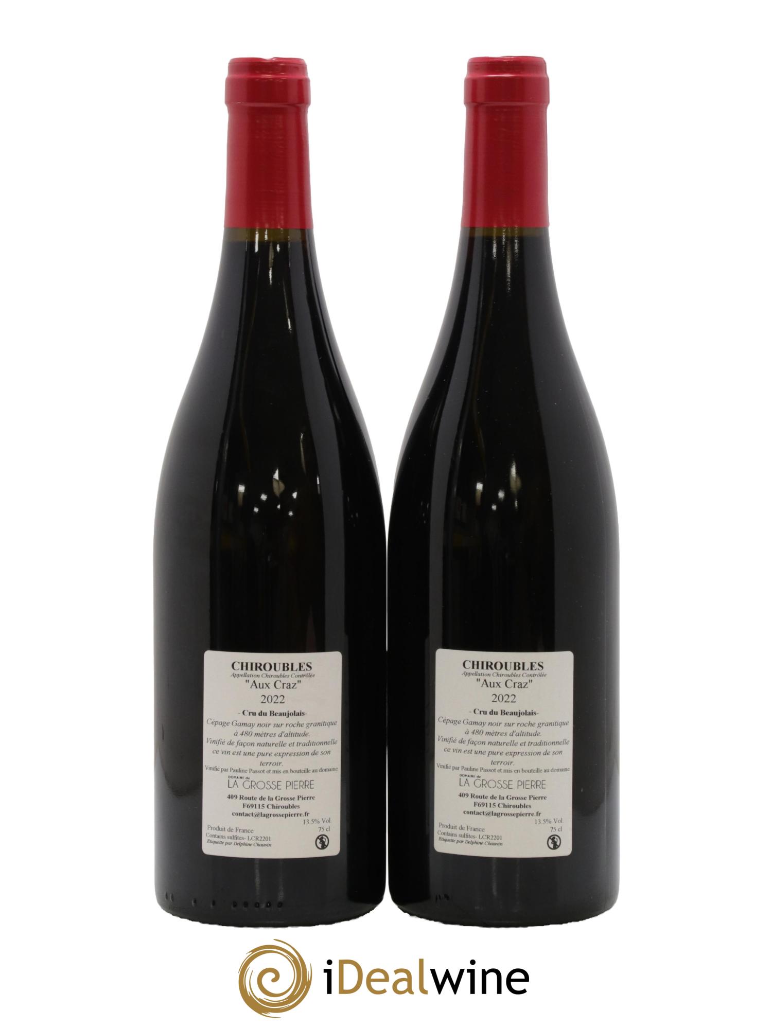 Chiroubles Au Craz La Grosse Pierre 2022 - Posten von 2 Flaschen - 1