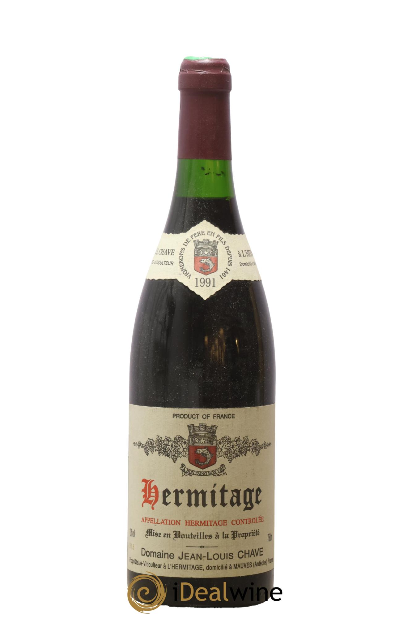 Hermitage Jean-Louis Chave 1991 - Lotto di 1 bottiglia - 0