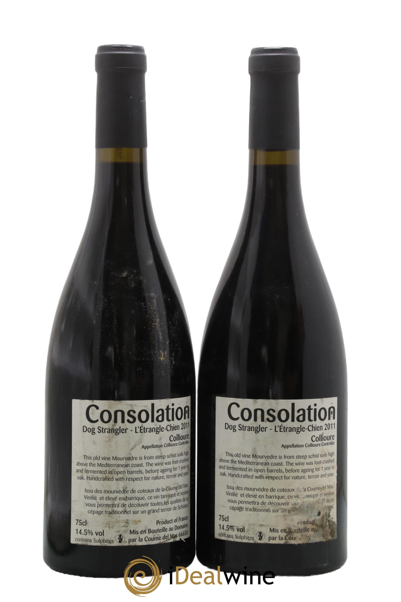 Collioure Dog Strangler l'Etrange Chien Domaine Coume del Mas 2011 - Lot de 2 bouteilles - 1