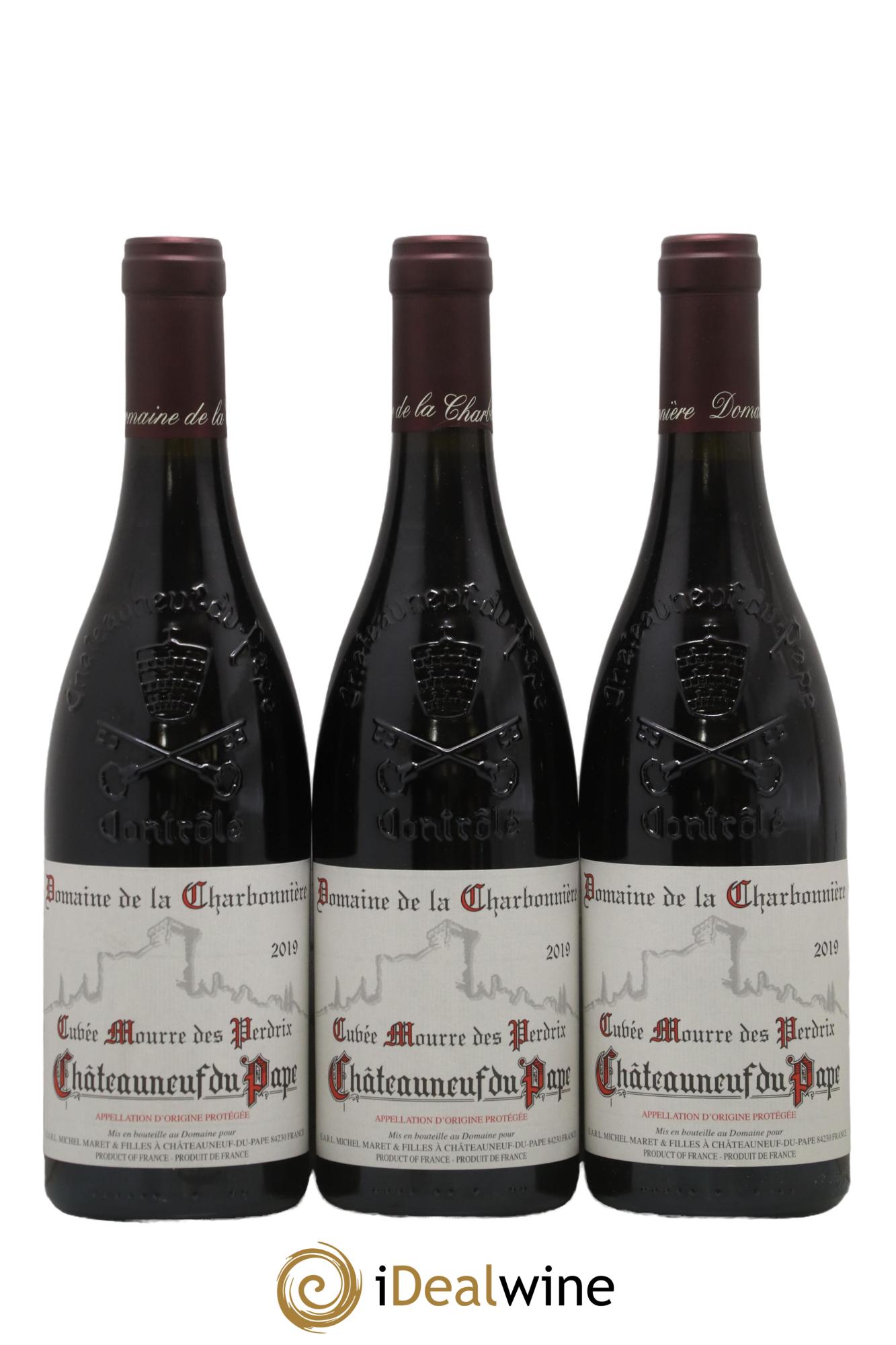 Châteauneuf-du-Pape Cuvée Mourre des Perdrix Charbonnière (Domaine de la) 2019 - Lot de 3 bouteilles - 0