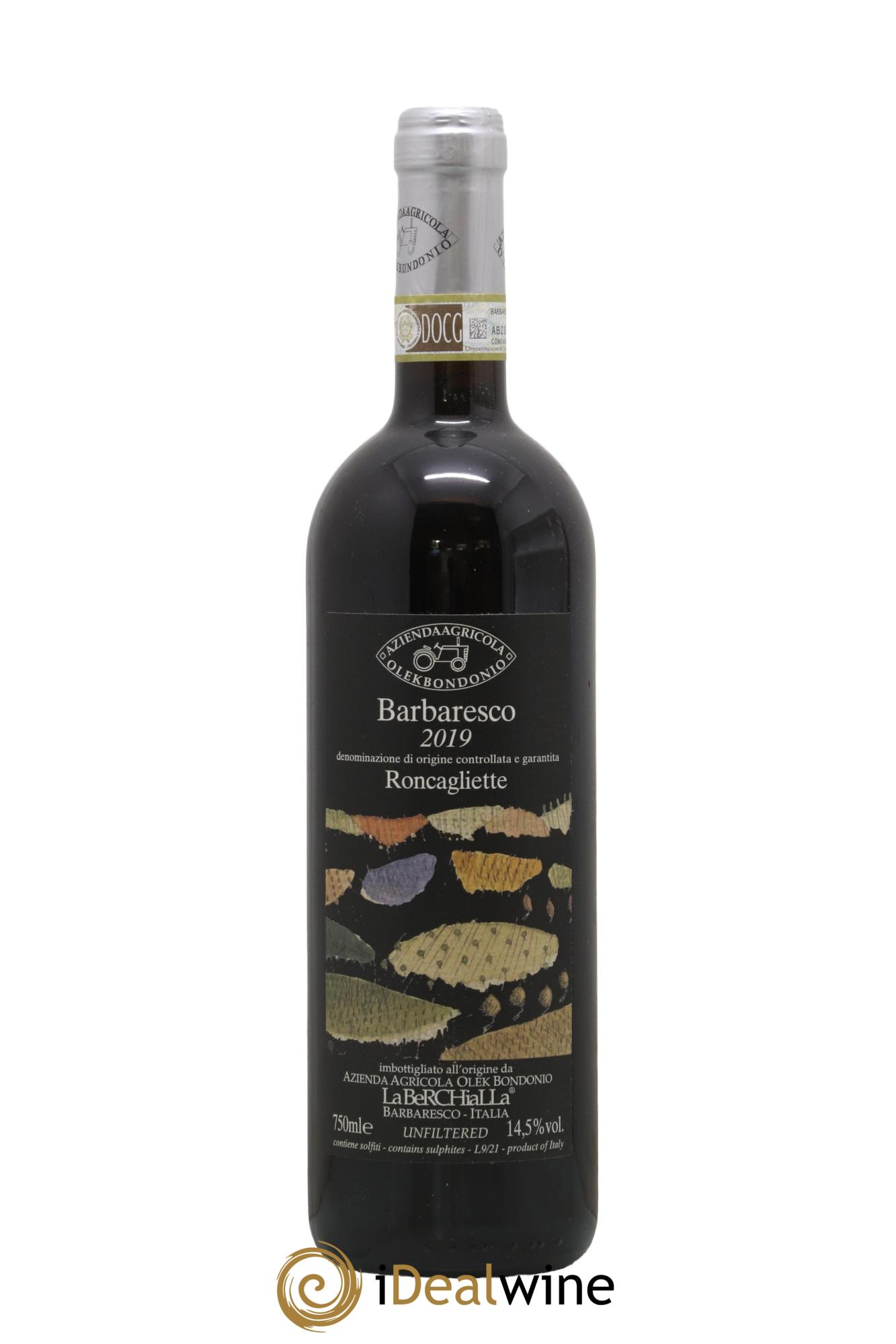 Barbaresco DOCG Roncagliette Olek Bondonio 2019 - Lot de 1 bouteille - 0