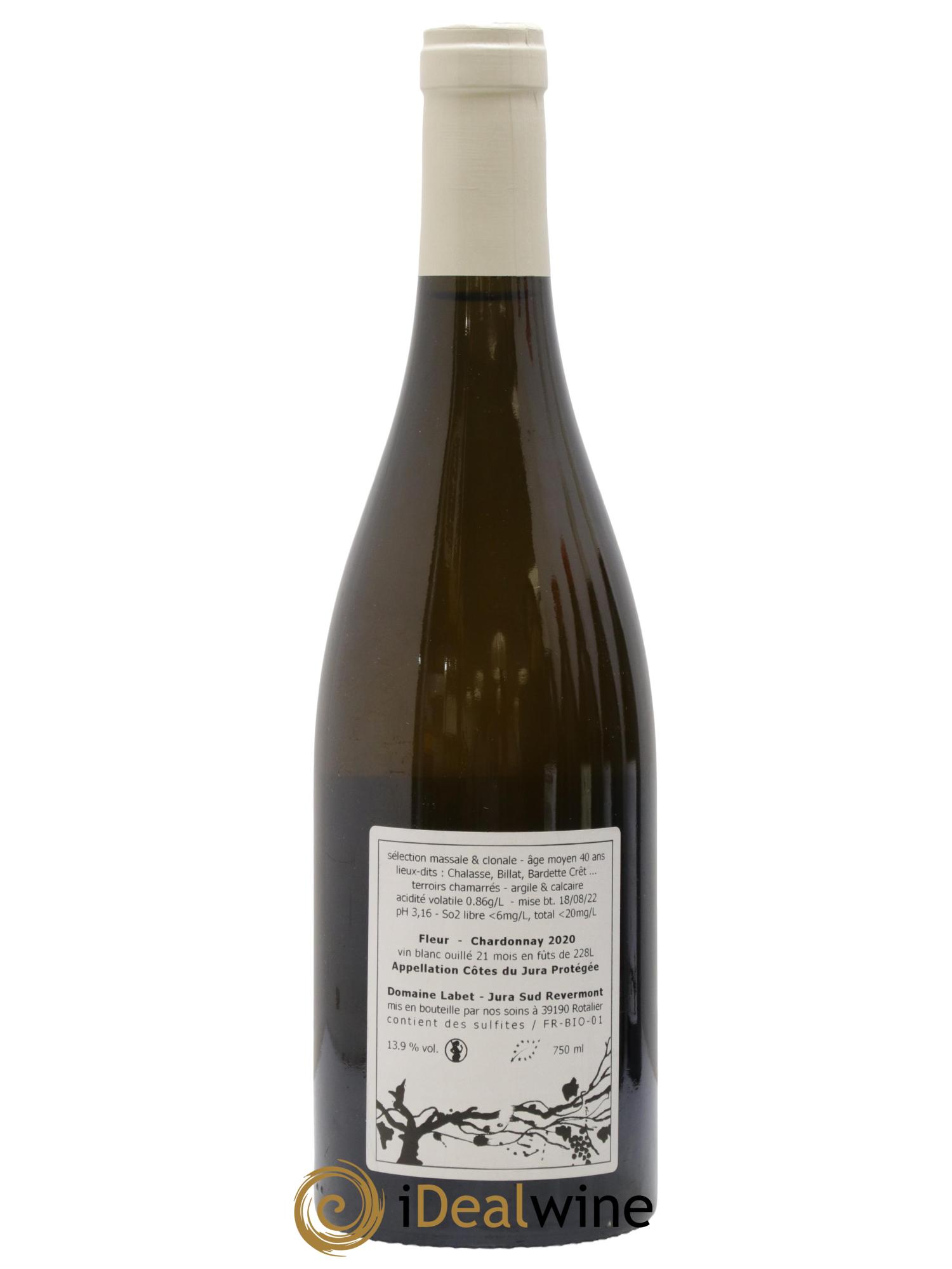 Côtes du Jura Chardonnay Fleur Romain - Julien - Charline Labet 2020 - Posten von 1 Flasche - 1