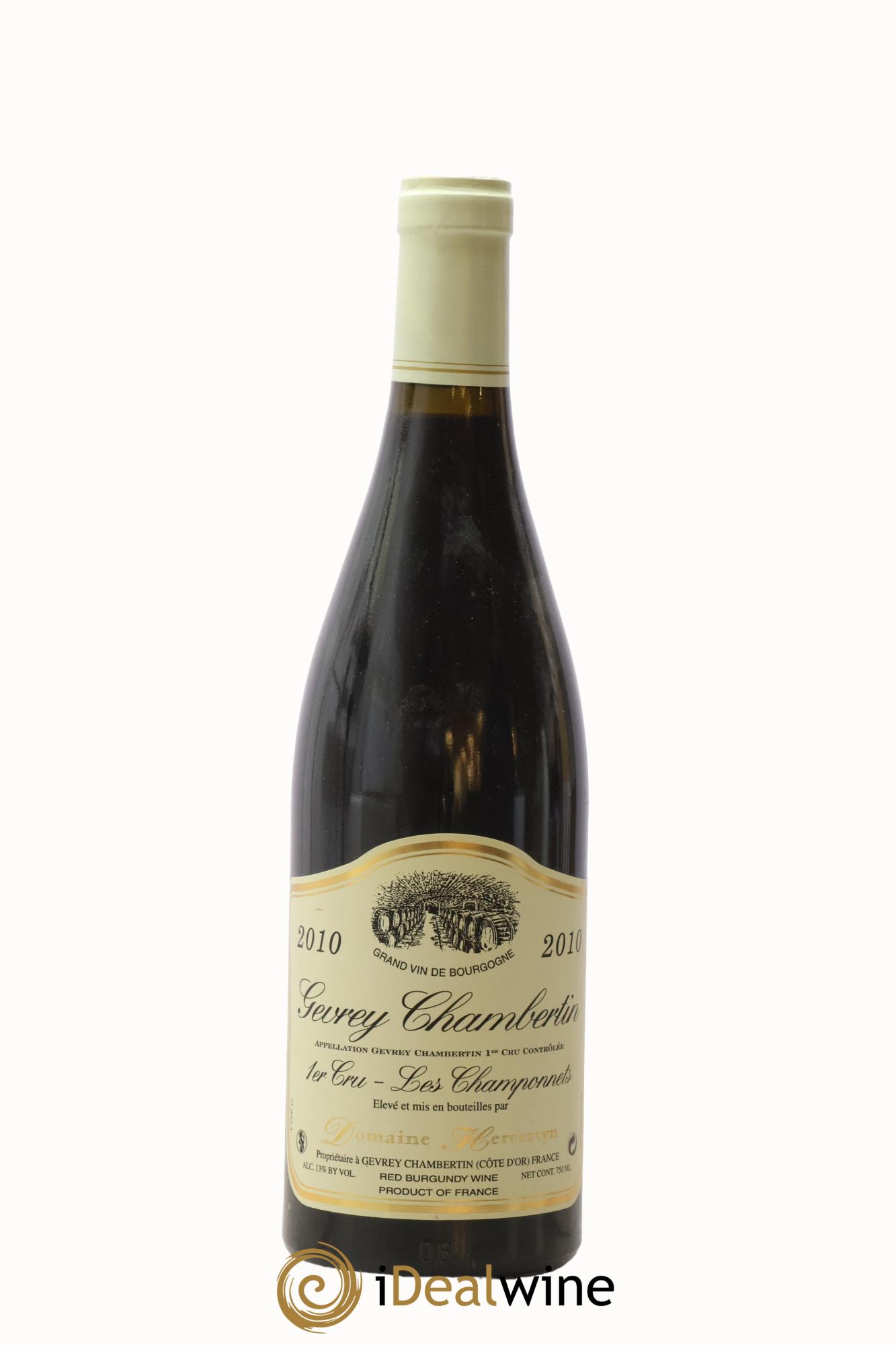 Gevrey-Chambertin 1er Cru Les Champonnets Domaine Heresztyn 2010 - Lot de 1 bouteille - 0