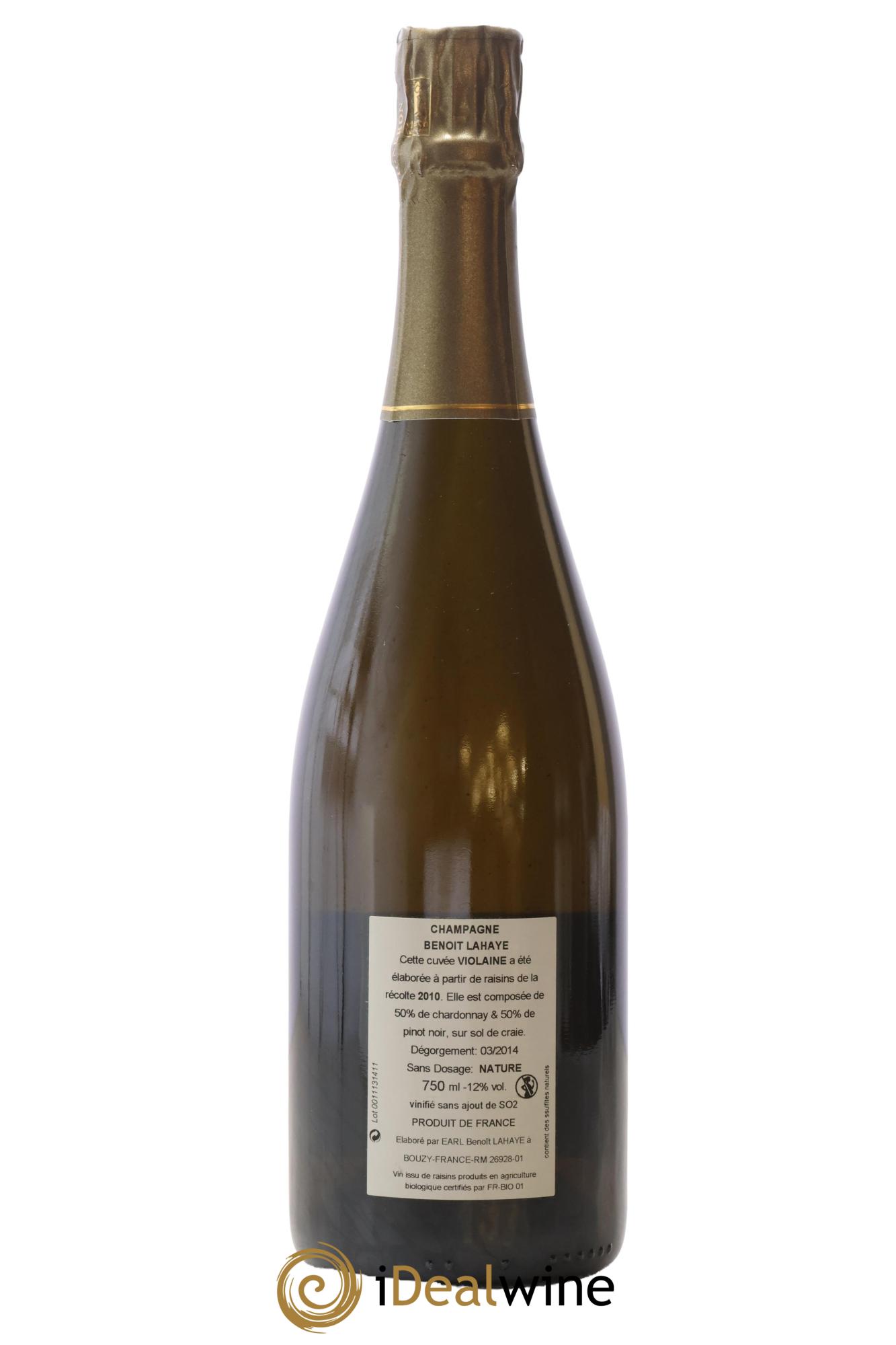 Violaine Brut Nature Benoit Lahaye 2010 - Posten von 1 Flasche - 1