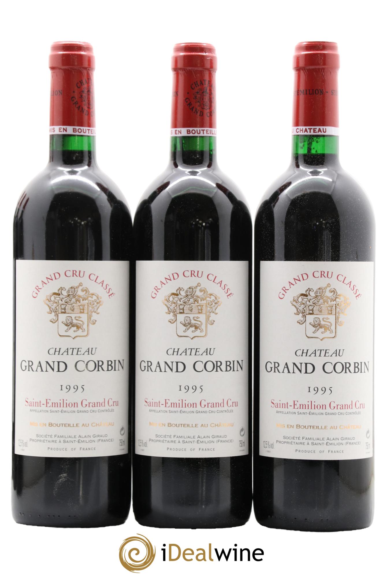 Château Grand Corbin Grand Cru Classé 1995 - Posten von 12 Flaschen - 3
