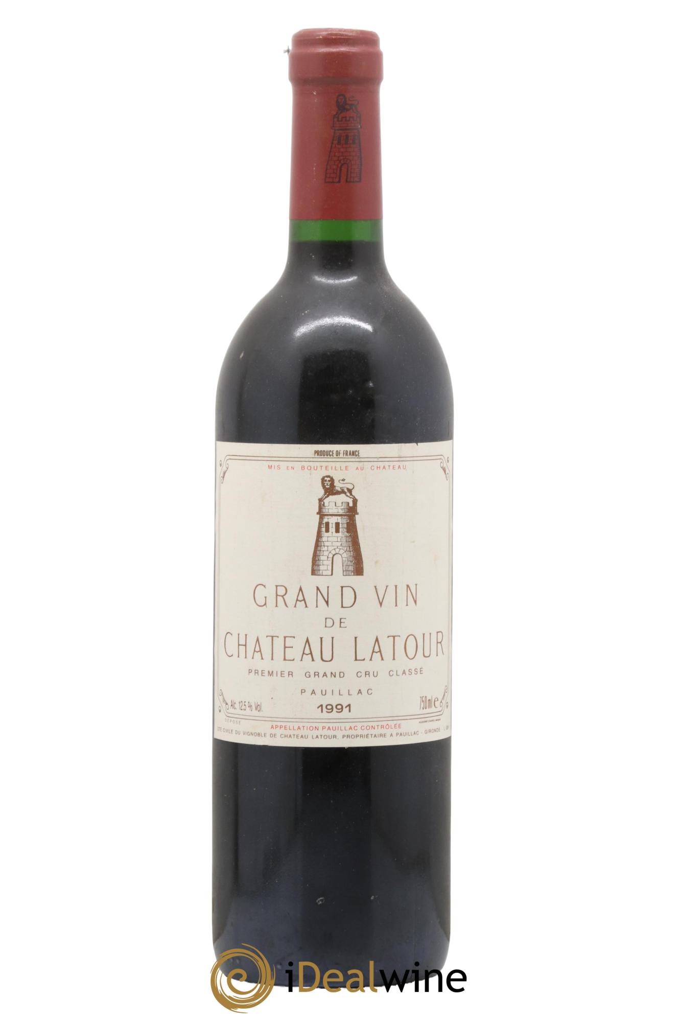 Château Latour 1er Grand Cru Classé 1991 - Lot de 1 bouteille - 0